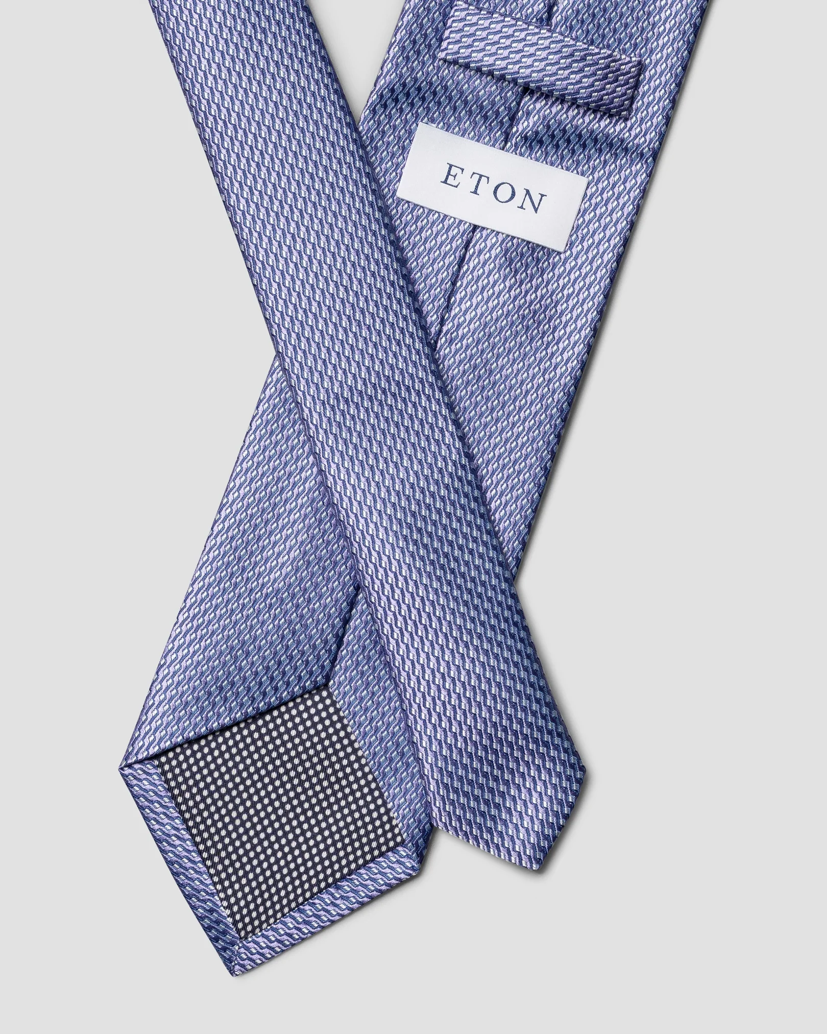 Eton - geometric dark purple tie