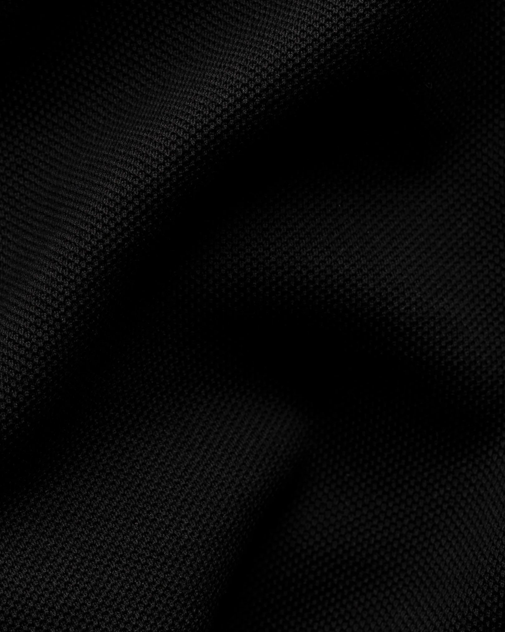 Eton - black pima cotton pique polo