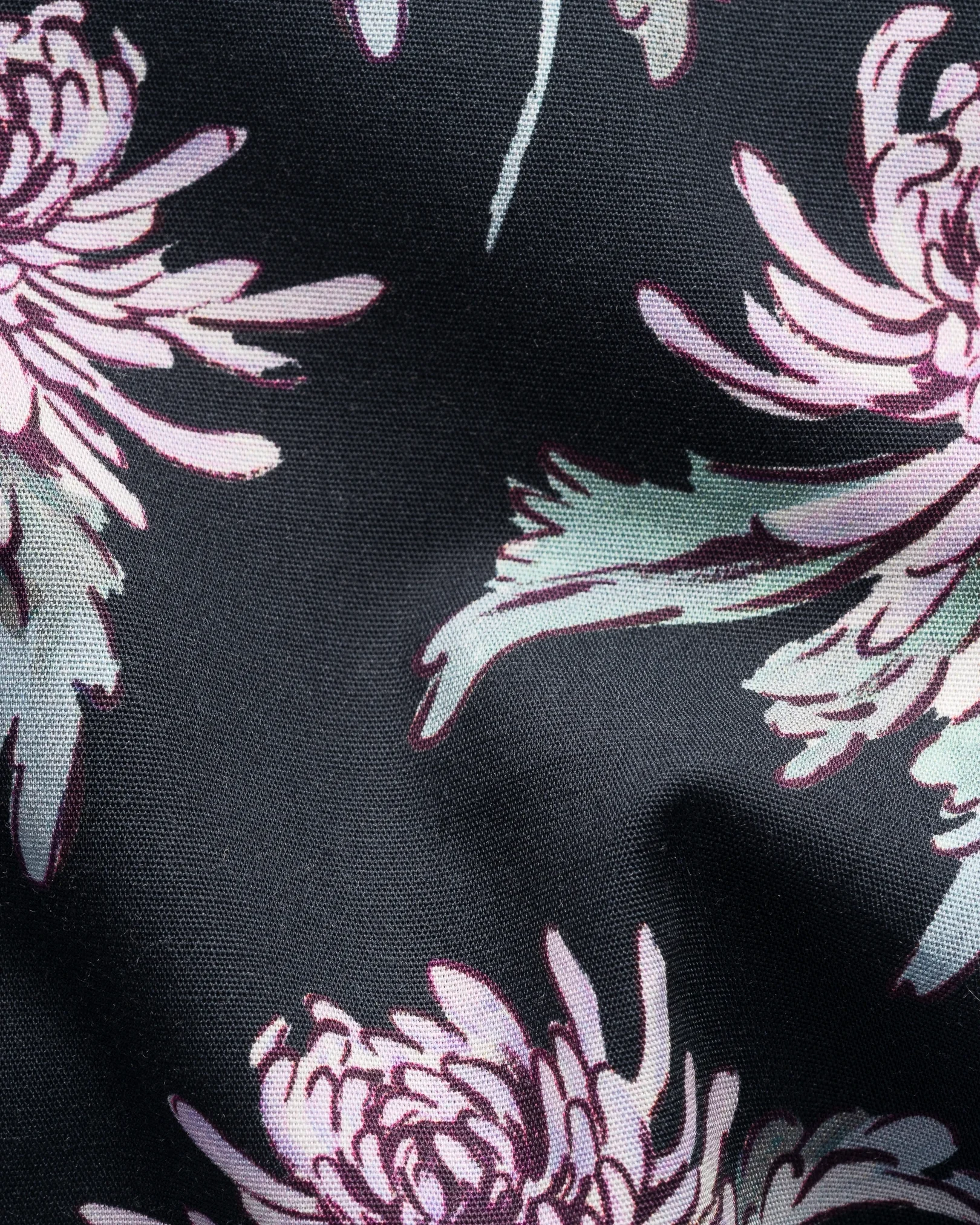 Eton - navy blue floral print signature twill shirt