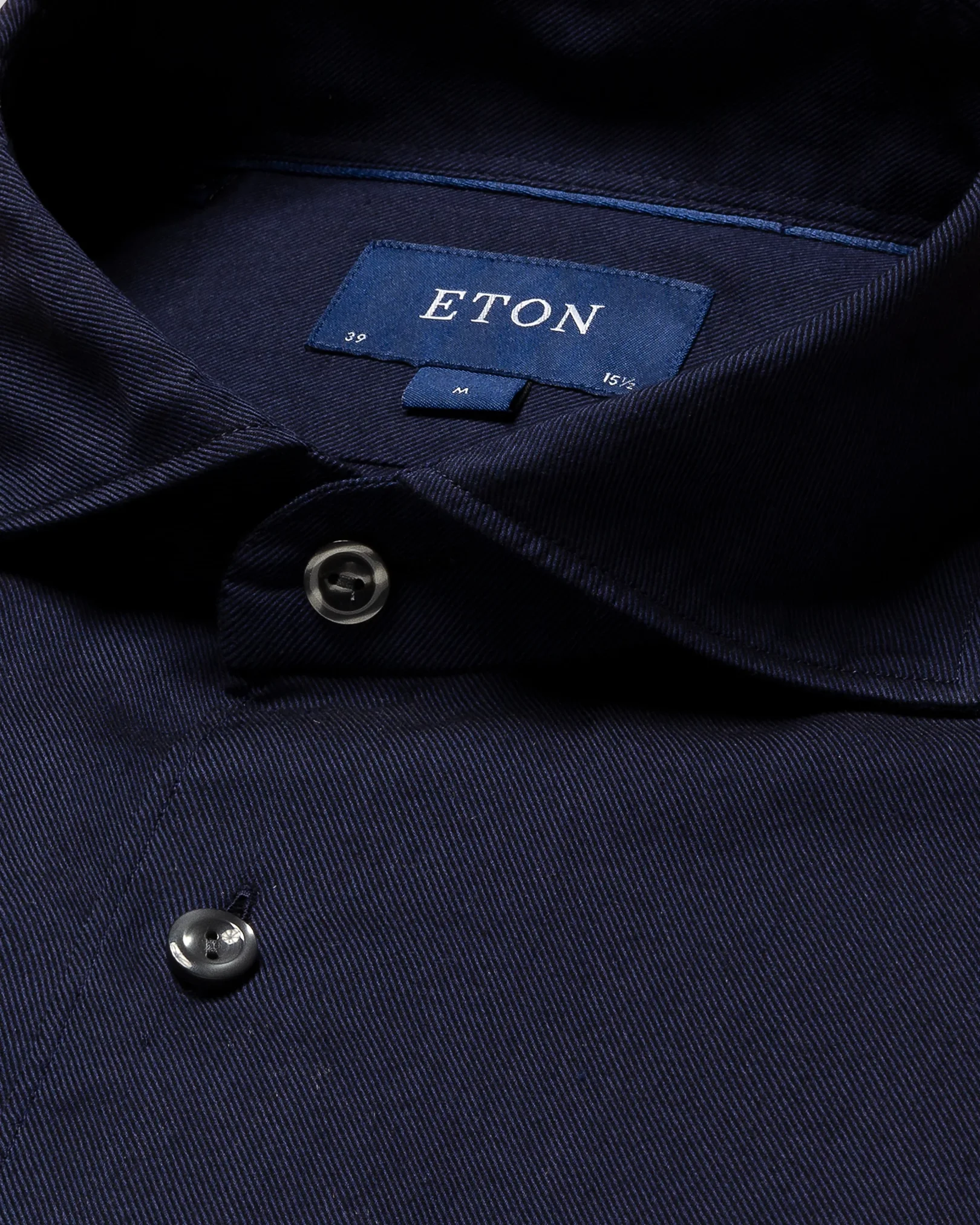Eton - navy blue cotton tencel flannel