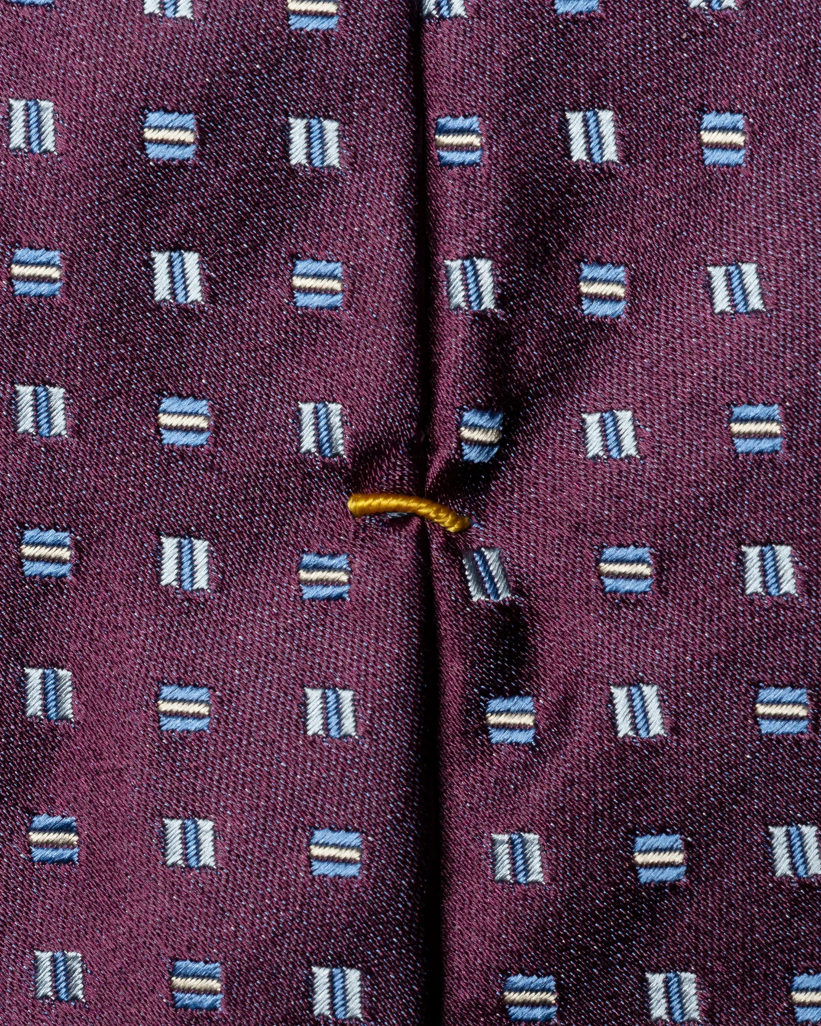 Eton - dark purple geometric woven silk tie 258