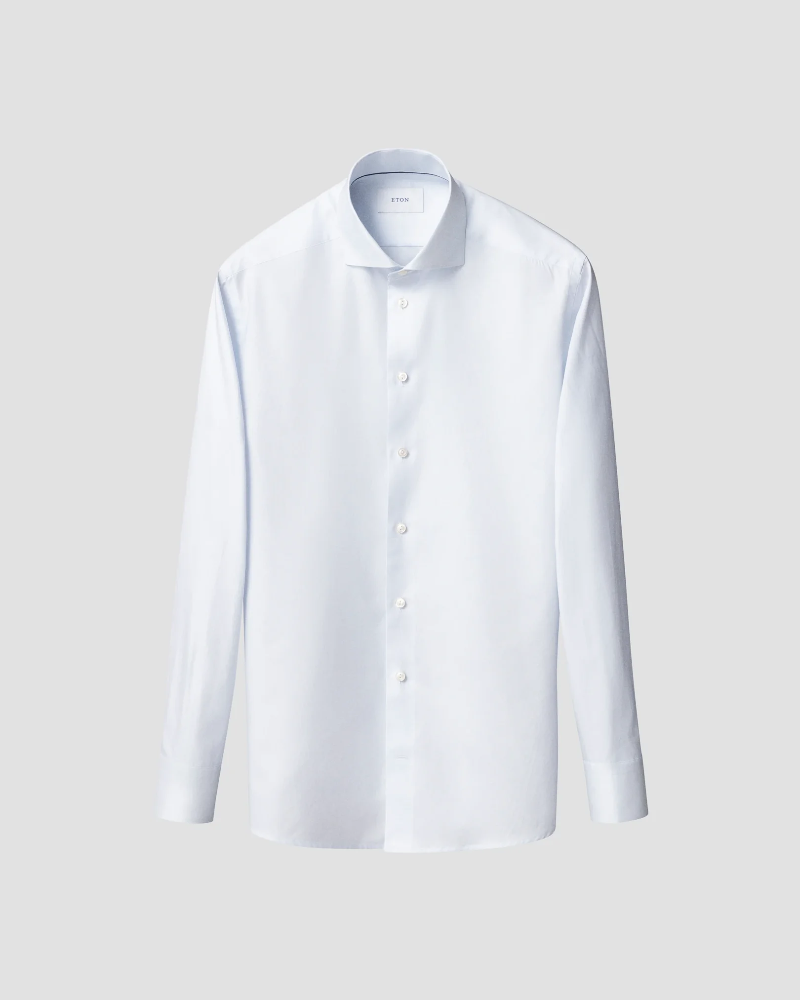 Eton - light blue solid signature oxford shirt wide spread