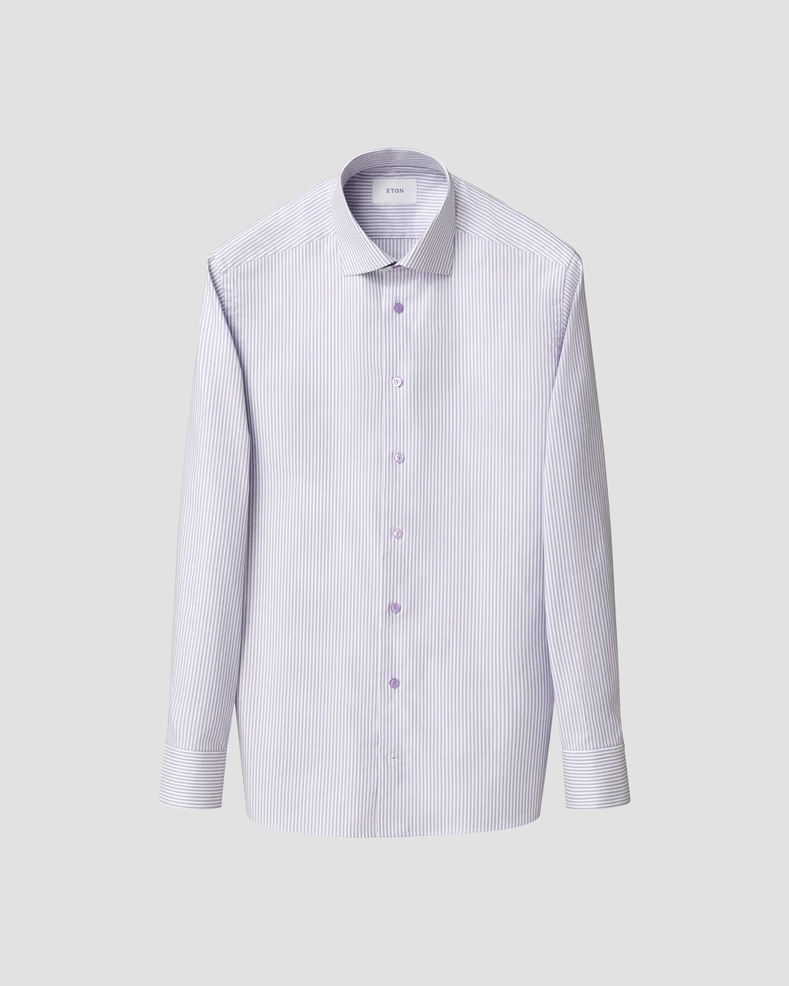 Eton - light purple striped cotton tencel lyocell shirt
