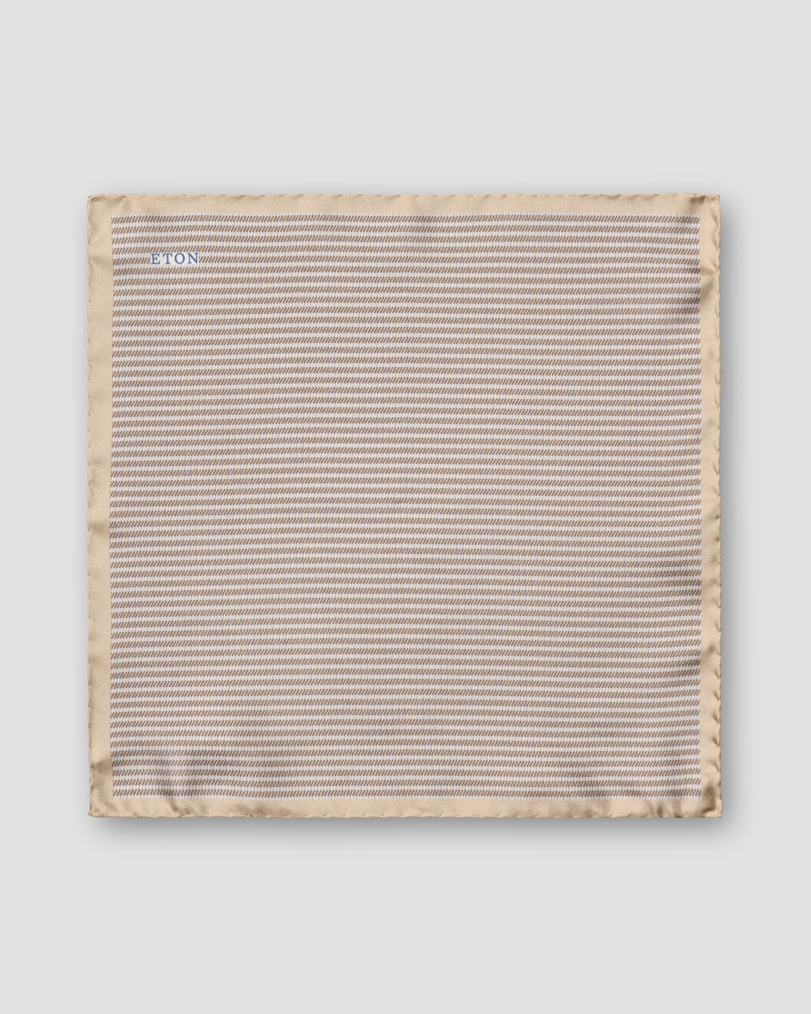 Eton - beige striped pocket square