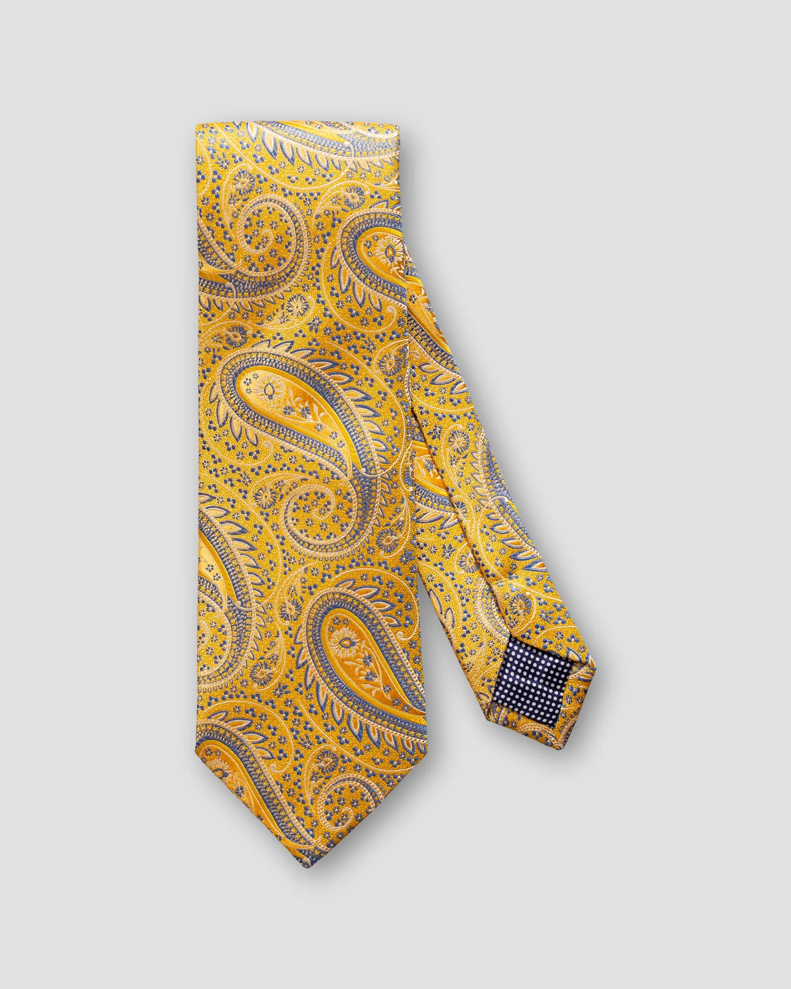 Eton - yellow paisley silk tie