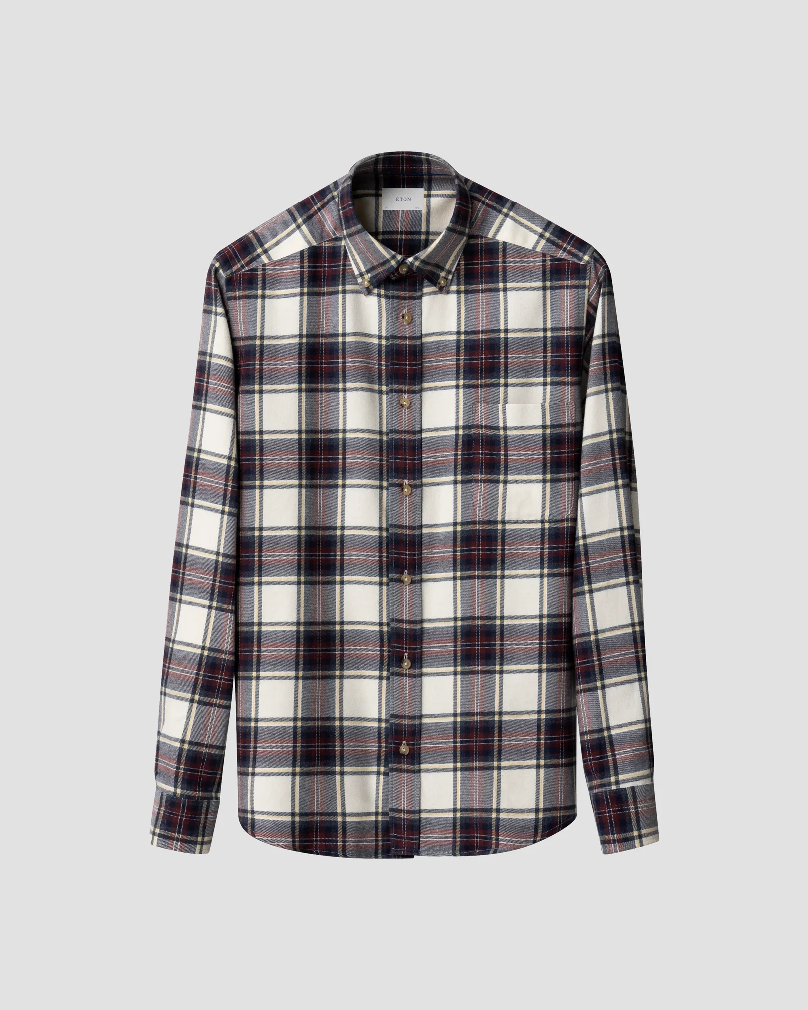 Eton - Plaid Check Flannel Shirt