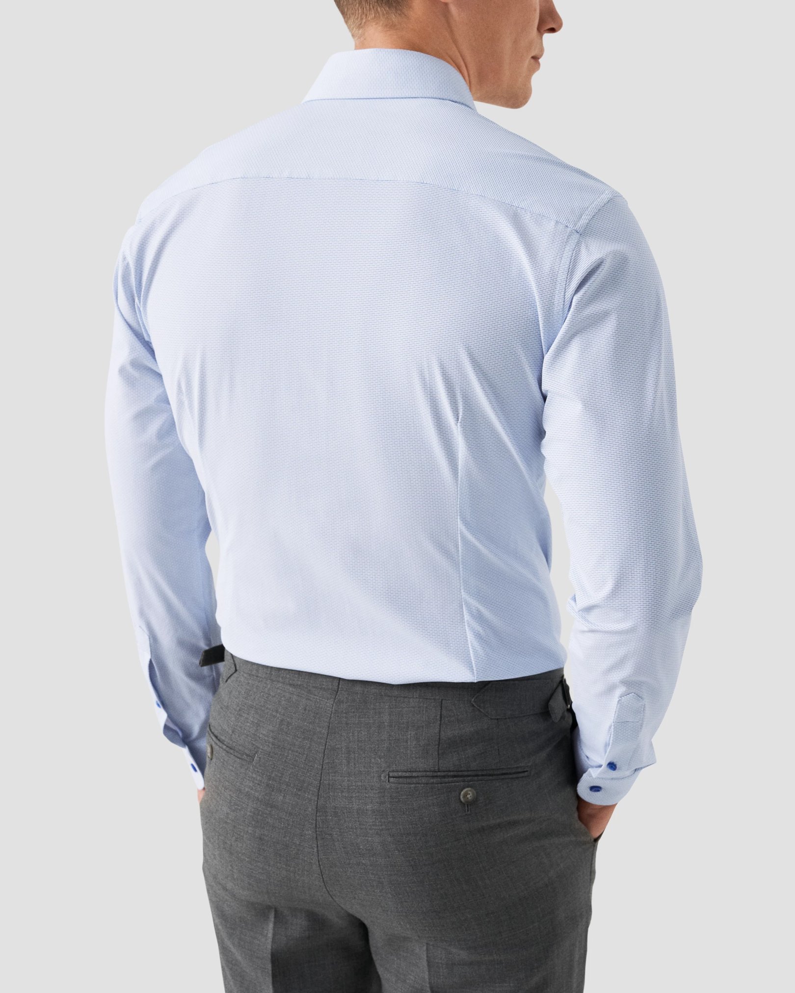 Eton - mid blue strech twill