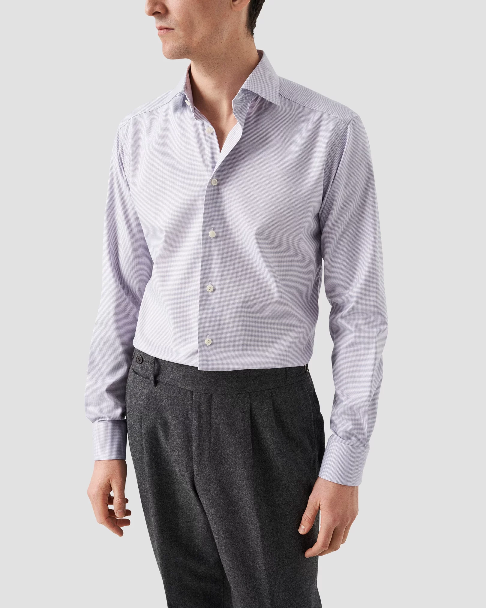 Eton - pink cotton lyocell shirt