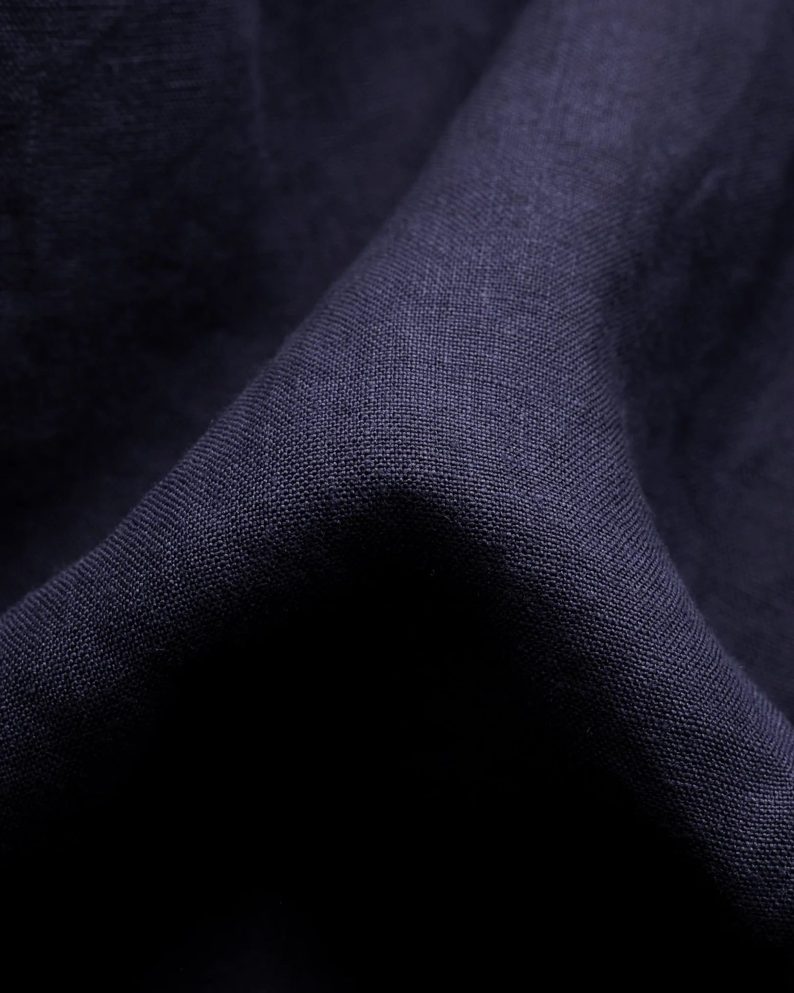 Eton - navy blue plain linen short sleeve
