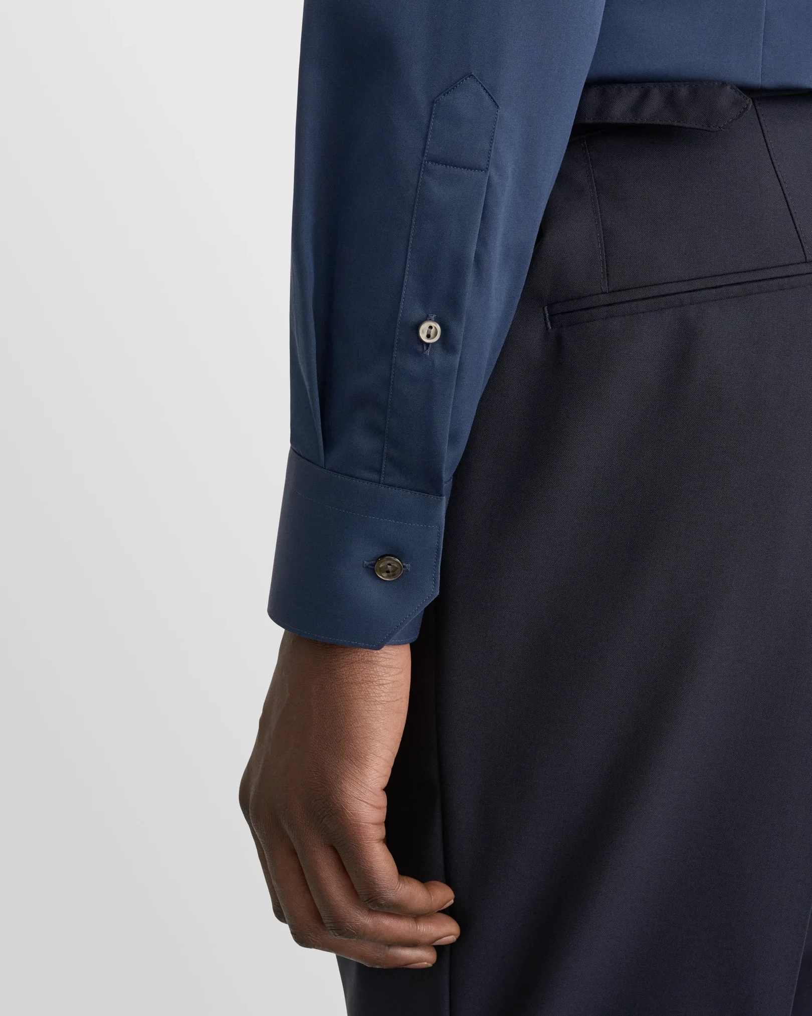 Eton - navy blue twill elevated shirt
