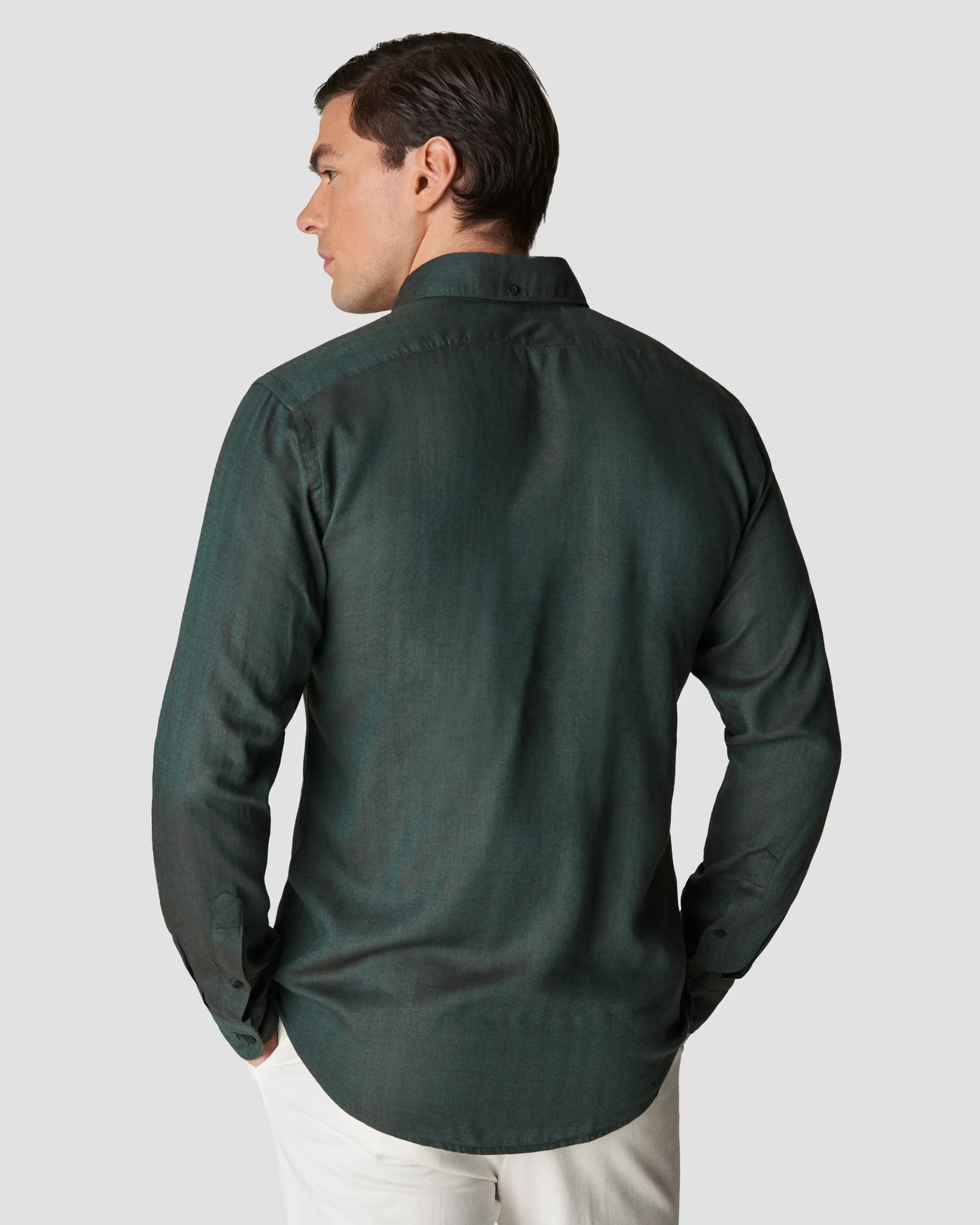 Eton - dark green lightweight flannel