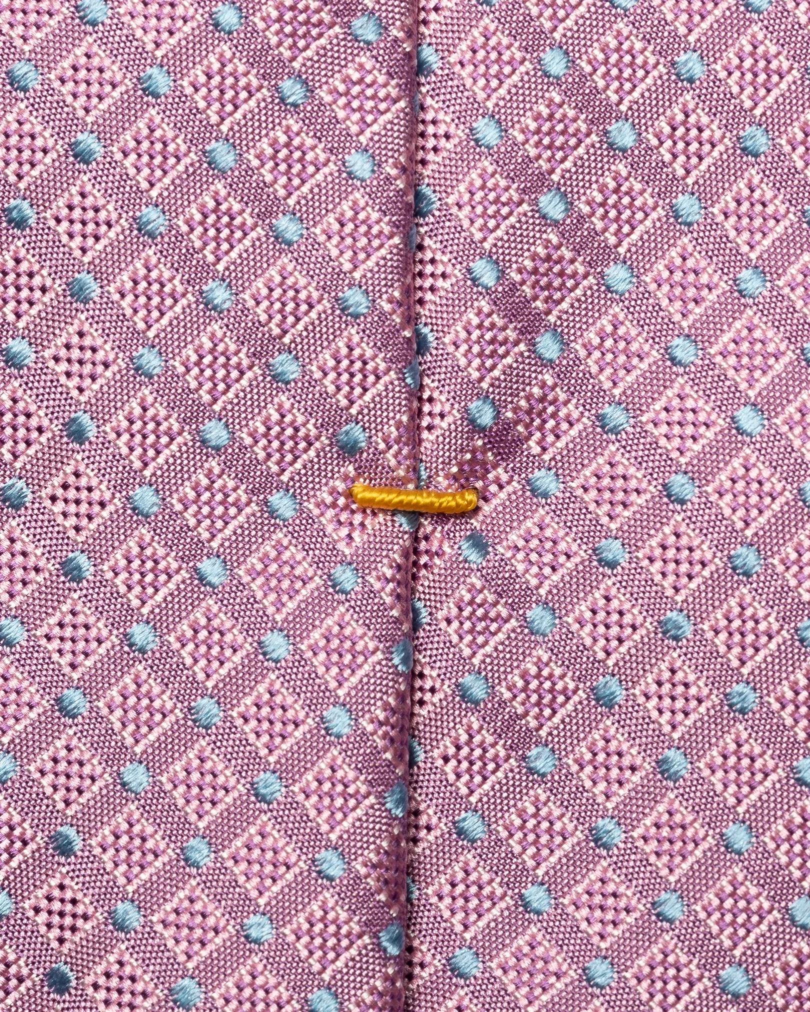 Eton - pink micro geometric woven silk tie
