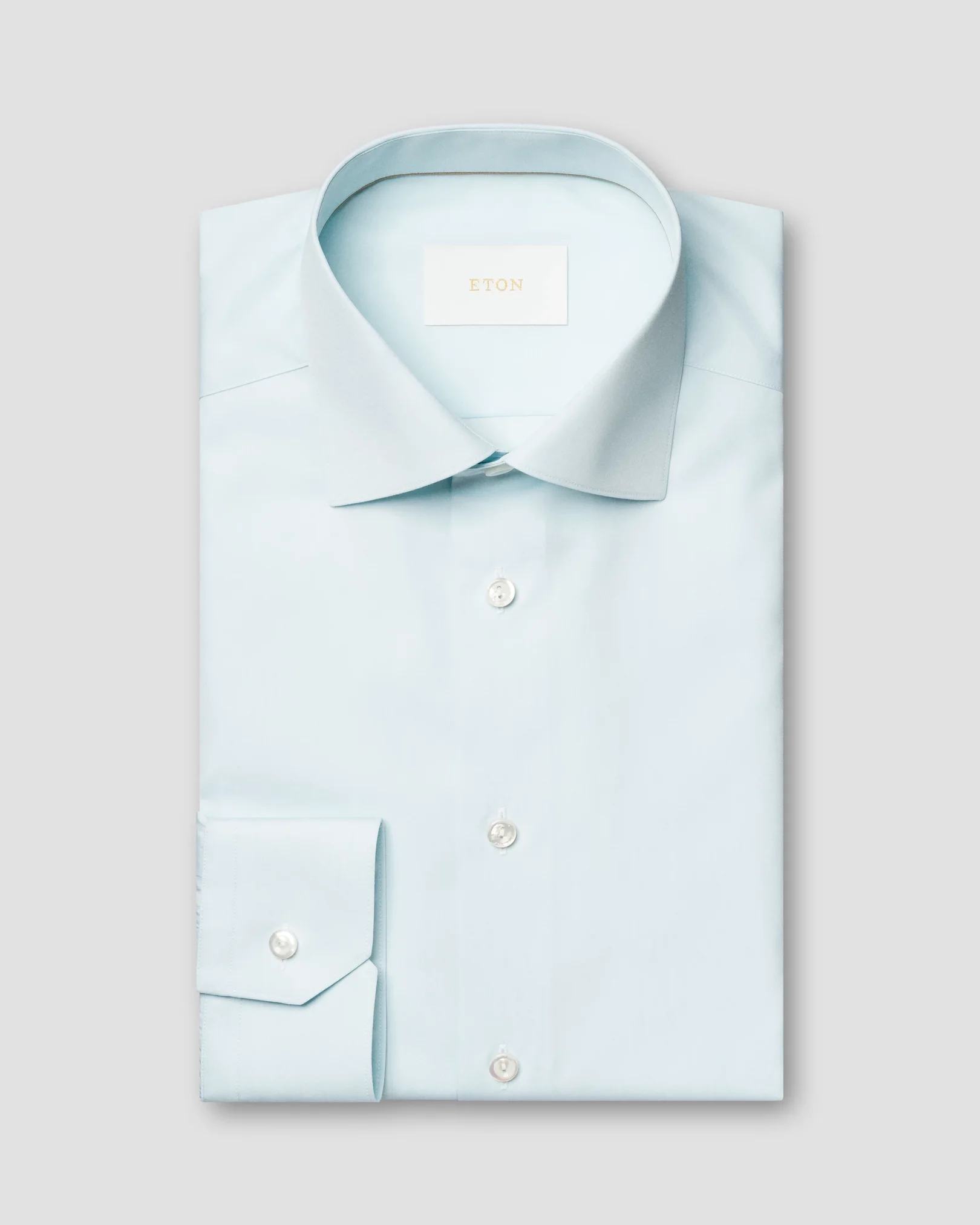 Eton - light green chambray elevated poplin shirt