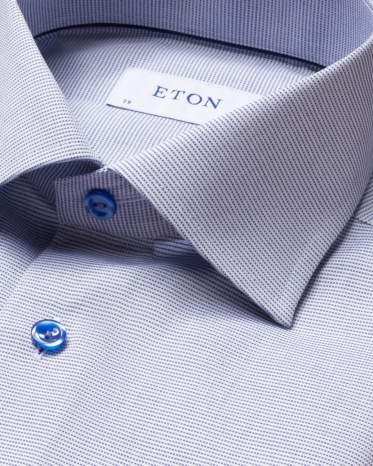 Eton - mid blue twill cut away single contemporary look