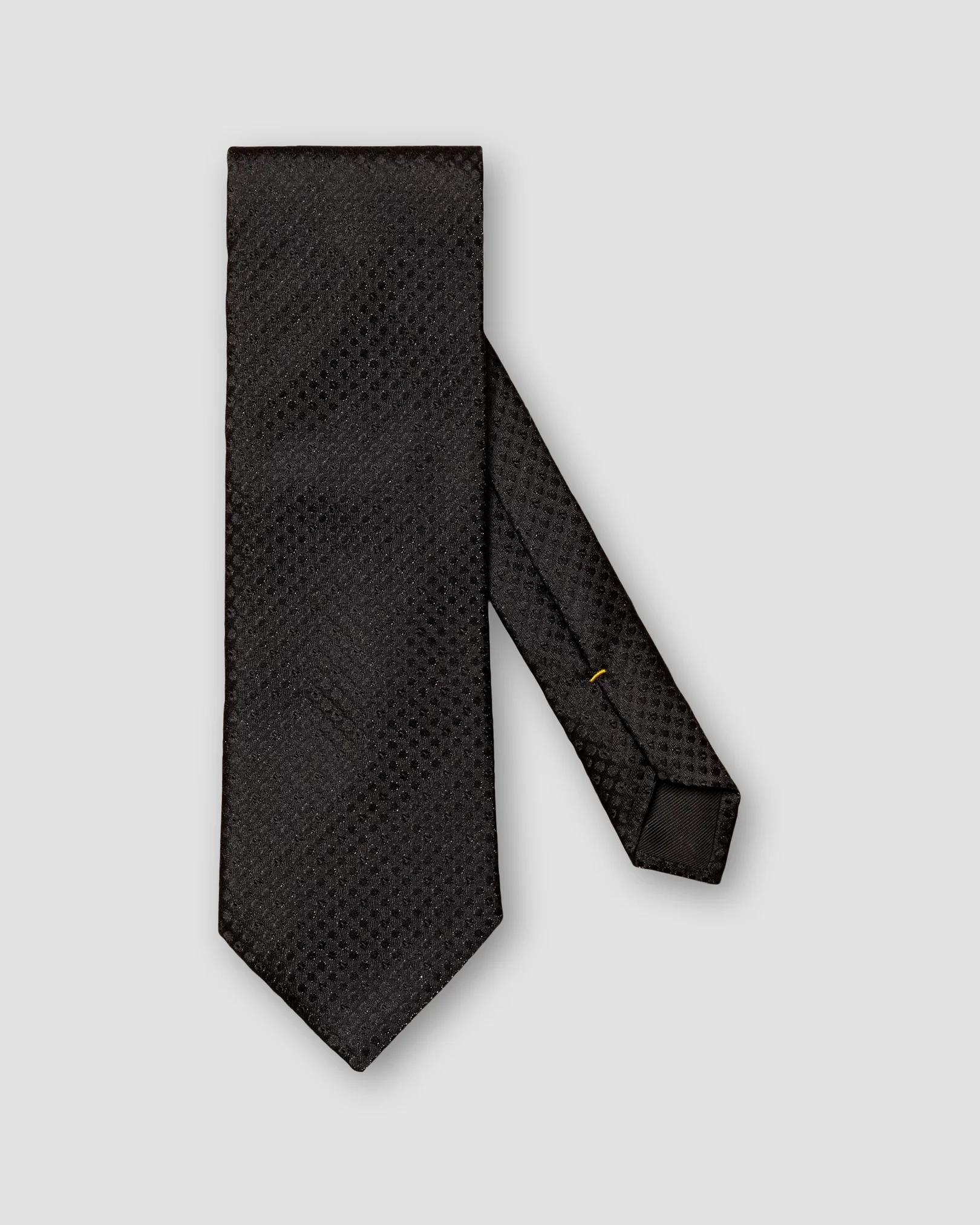 Eton - black solid jacquard tie