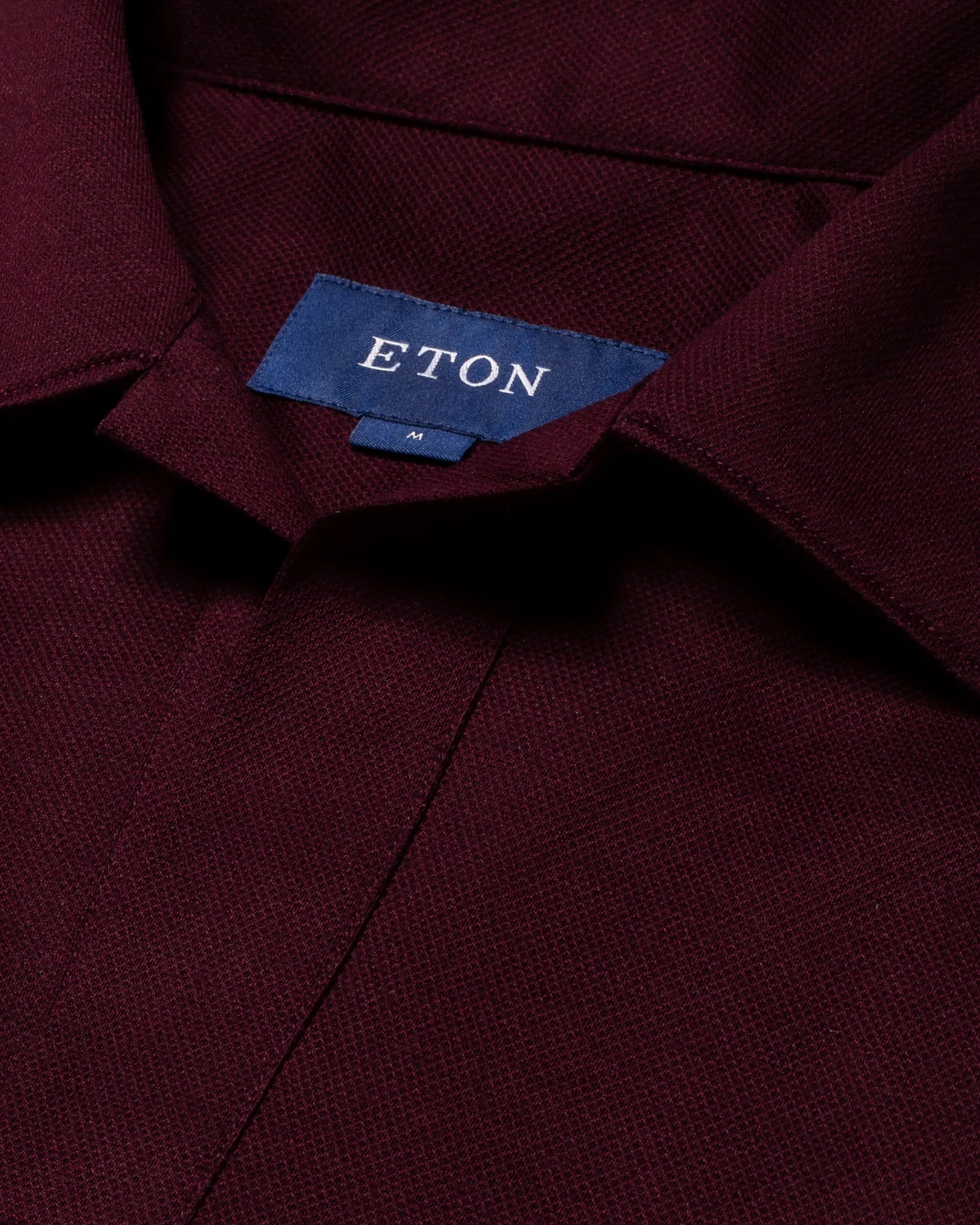 Eton - red knit pique oxford