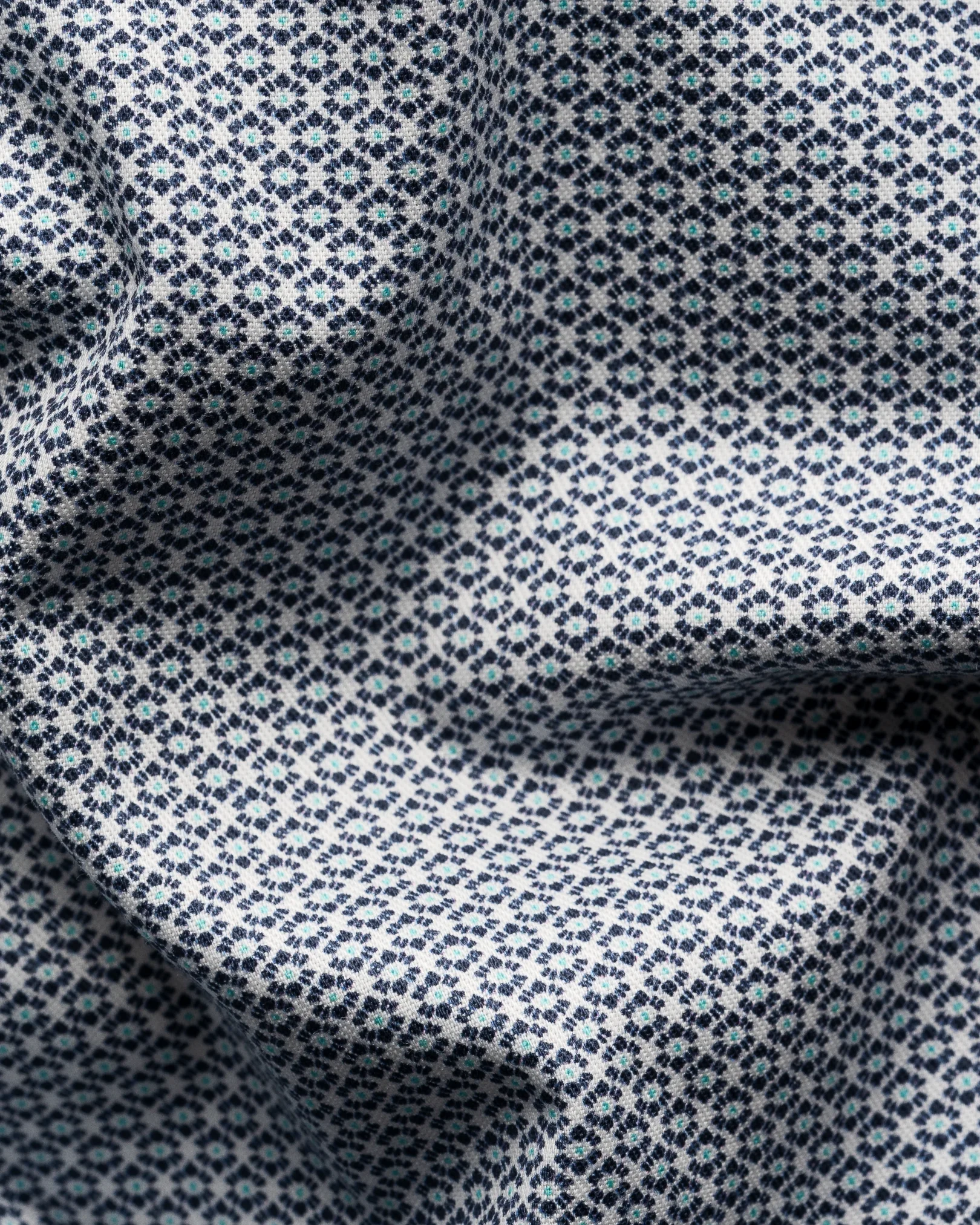 Eton - navy blue geometric signature twill shirt