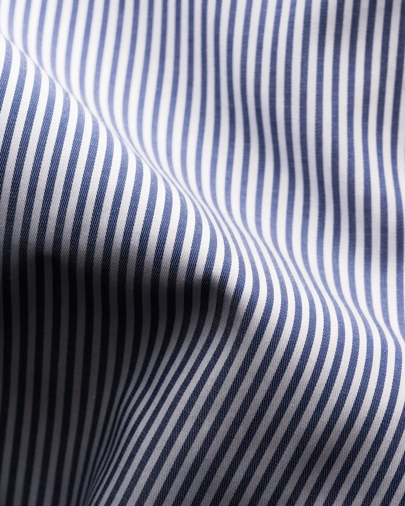 Eton - dark blue bengal striped fine twill shirt