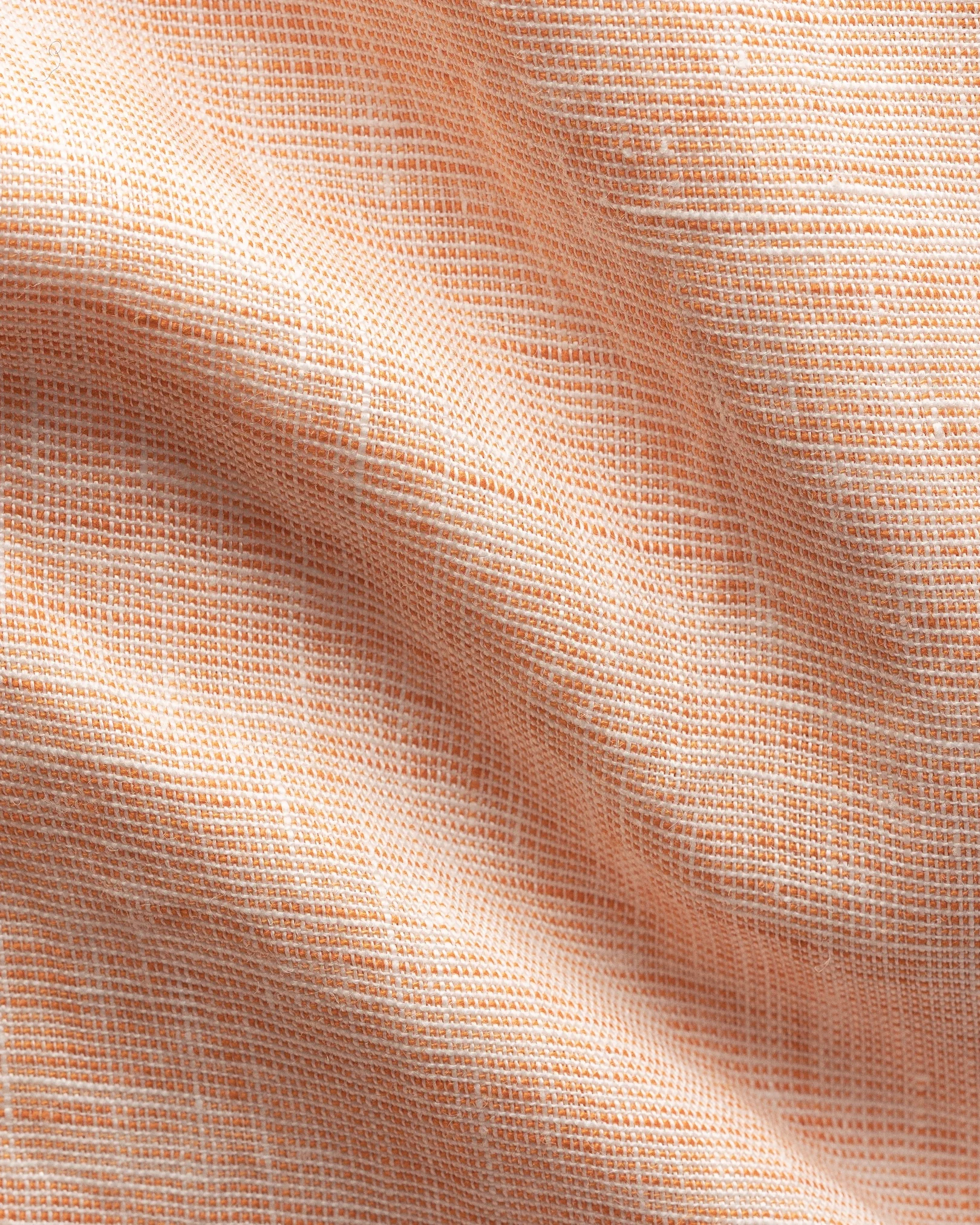 Eton - orange solid linen shirt 261