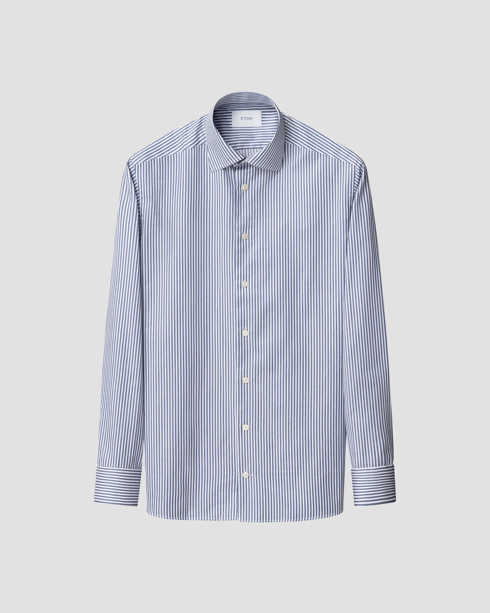 Eton - mid blue bengal striped signature twill shirt 263