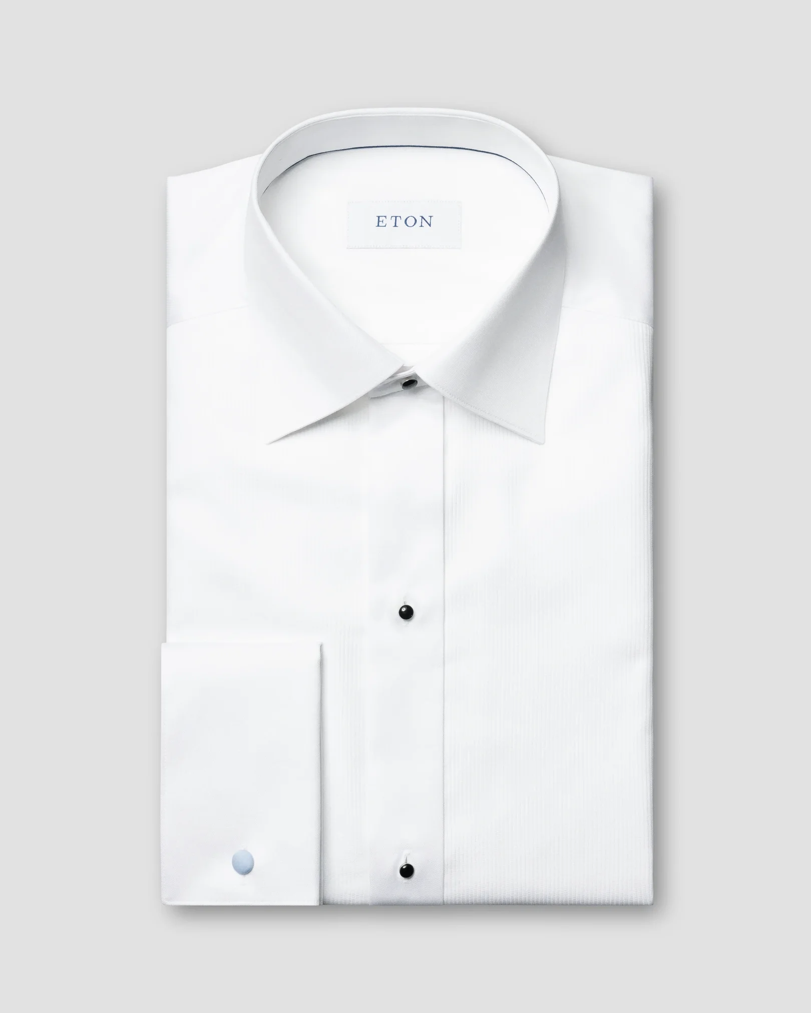 Eton - white striped bib shirt