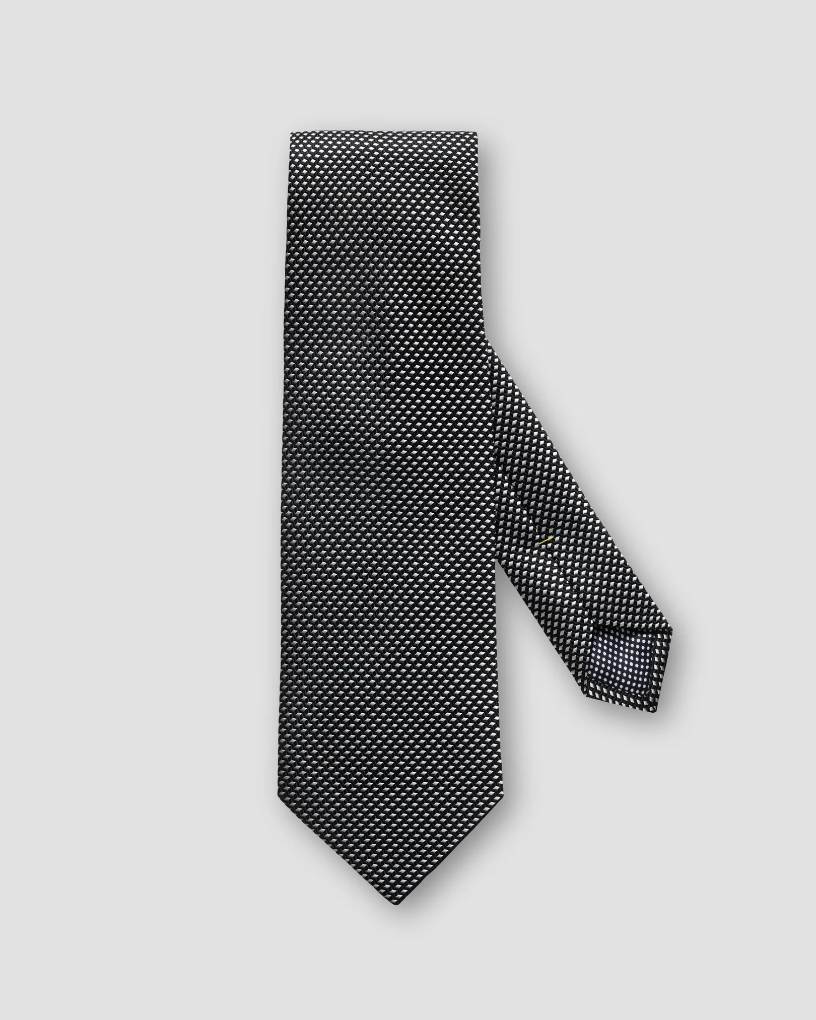 Eton - black geometric woven silk tie