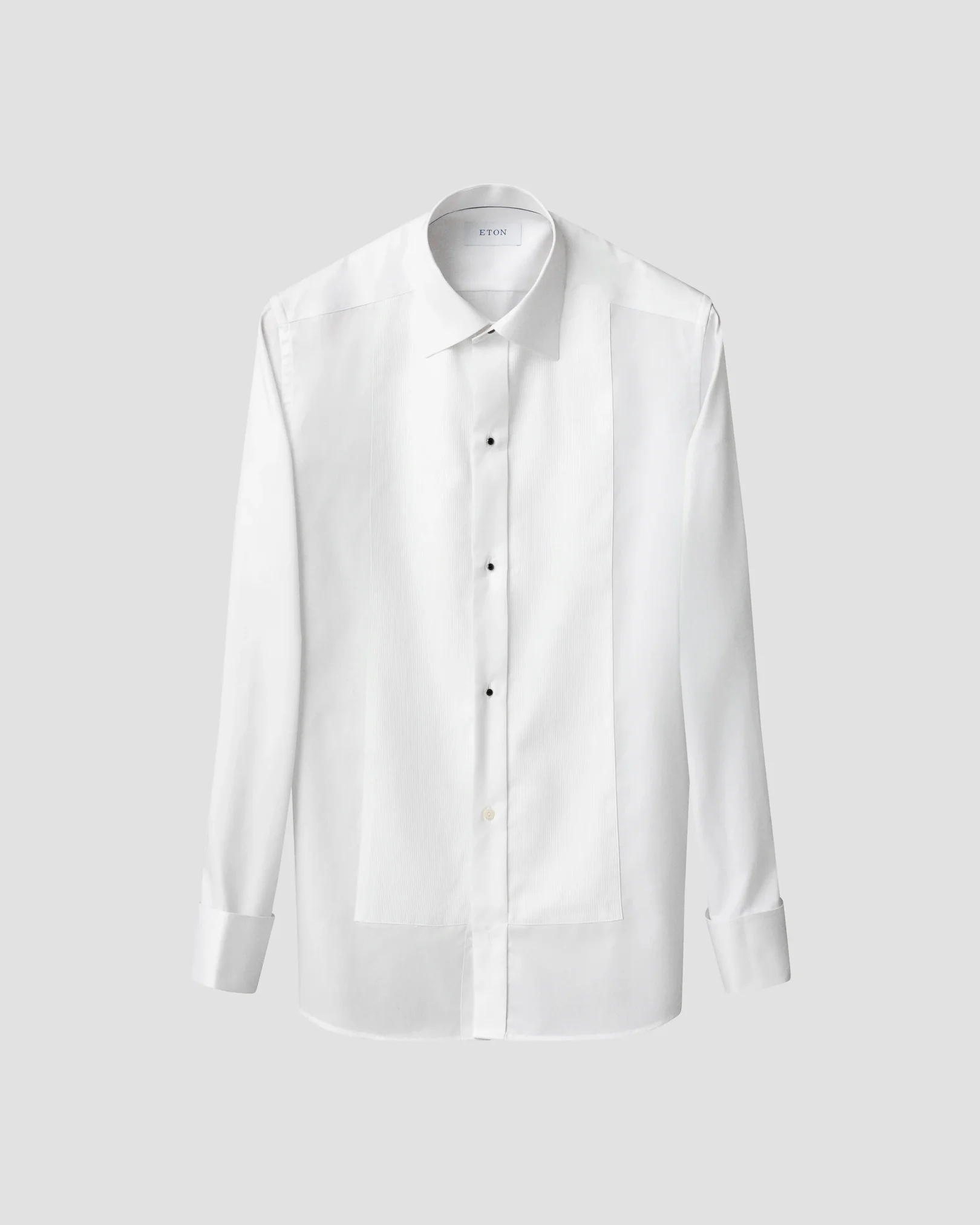 Eton - White Fine Striped Bib Evening Shirt