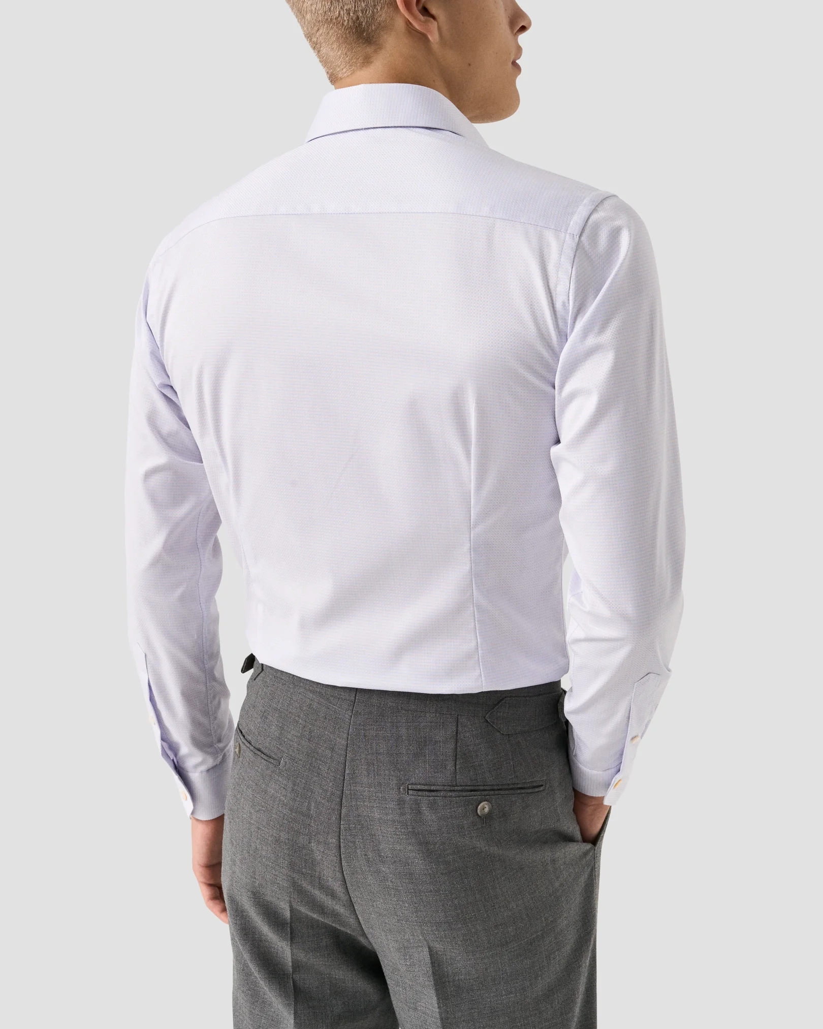 Eton - pink semi solid supima 120 shirt