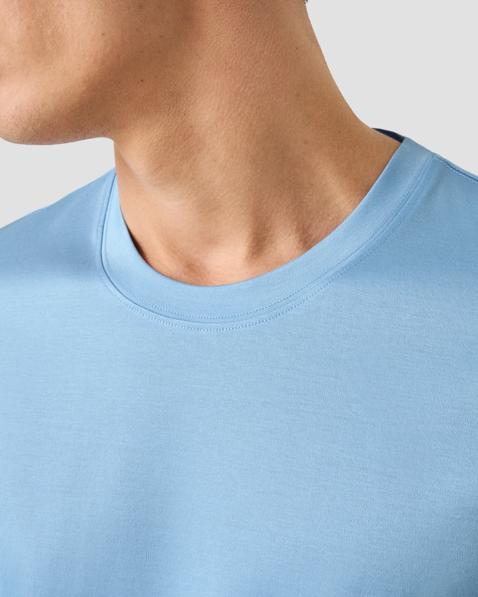 Eton - light blue filo di scozia t shirt