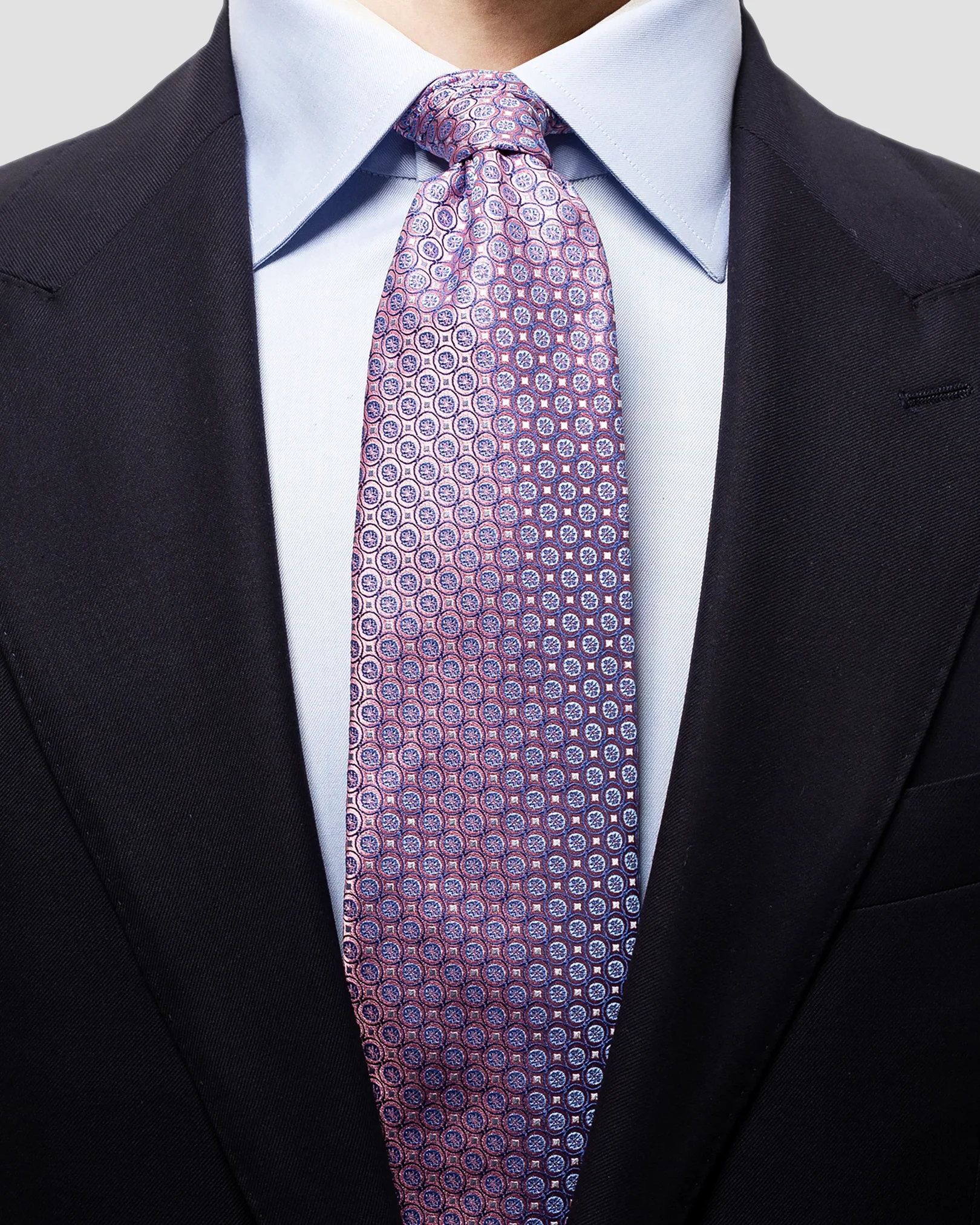 Eton - pink dotted silk tie