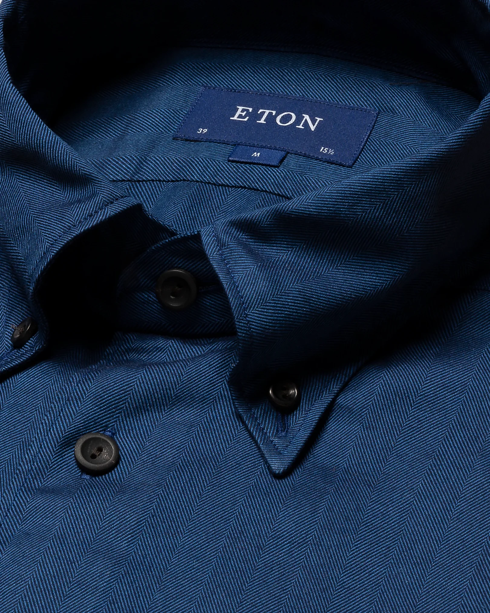 Eton - dark blue lightweight flannel