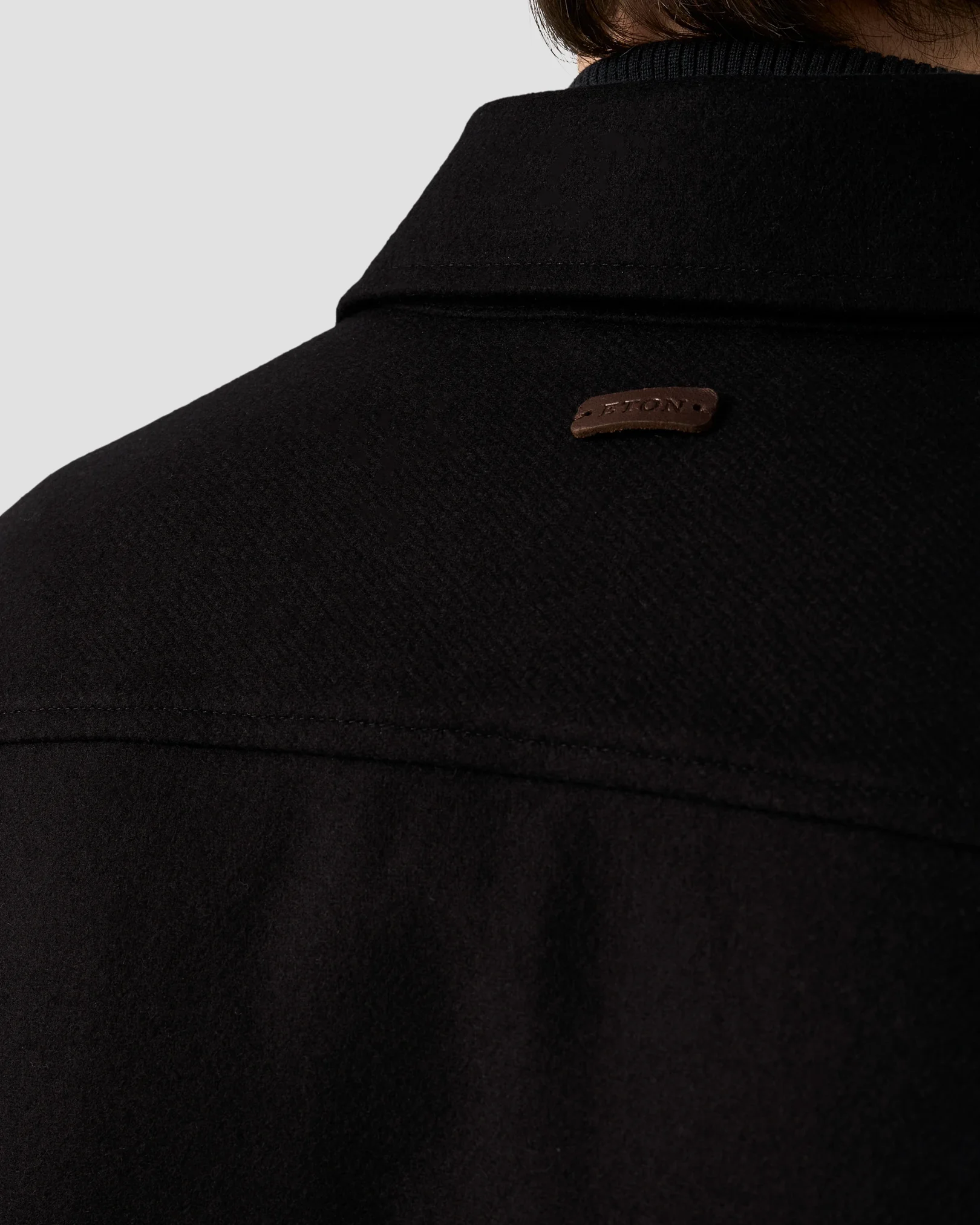 Eton - black wool cashmere jacket