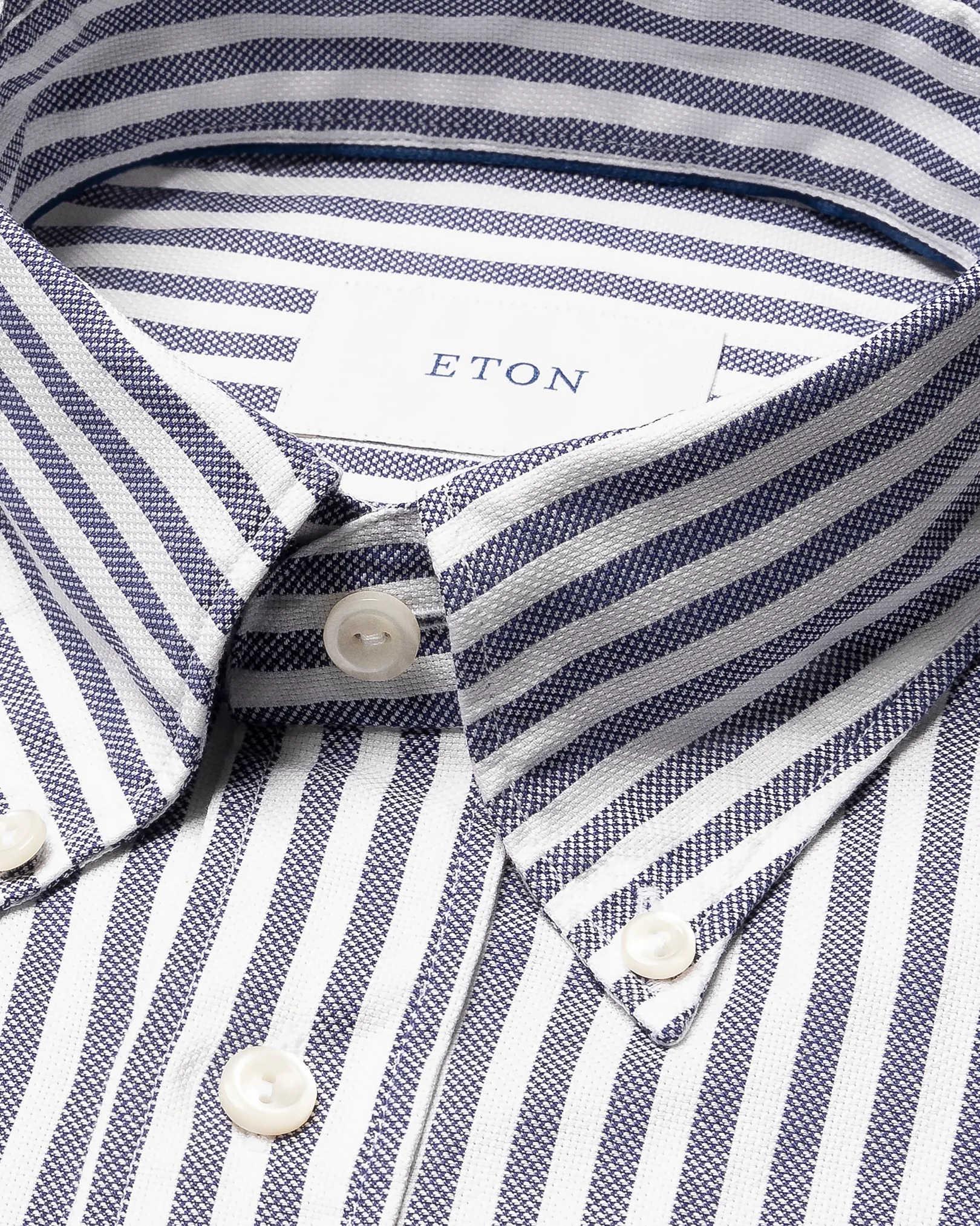 Eton - striped royal oxford shirt