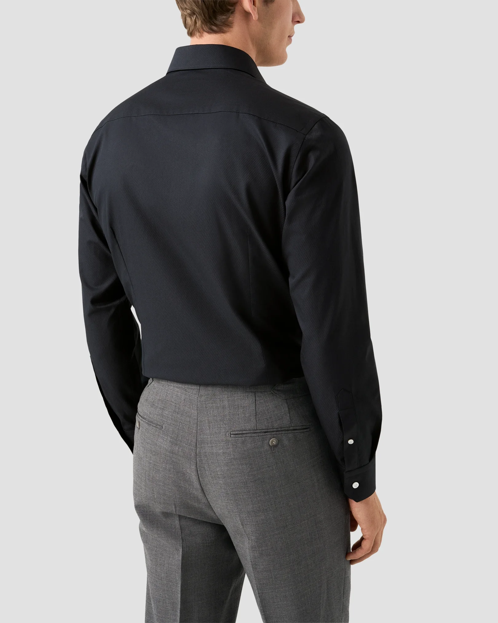 Eton - moderate cut away black twill