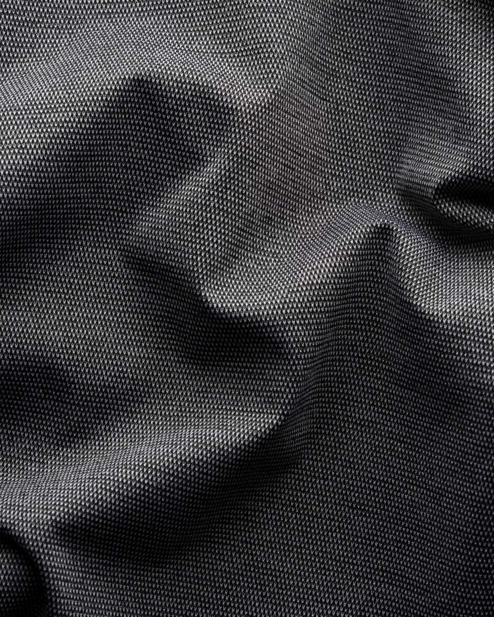 Dark Gray Mélange Four-Way Stretch Shirt - Eton