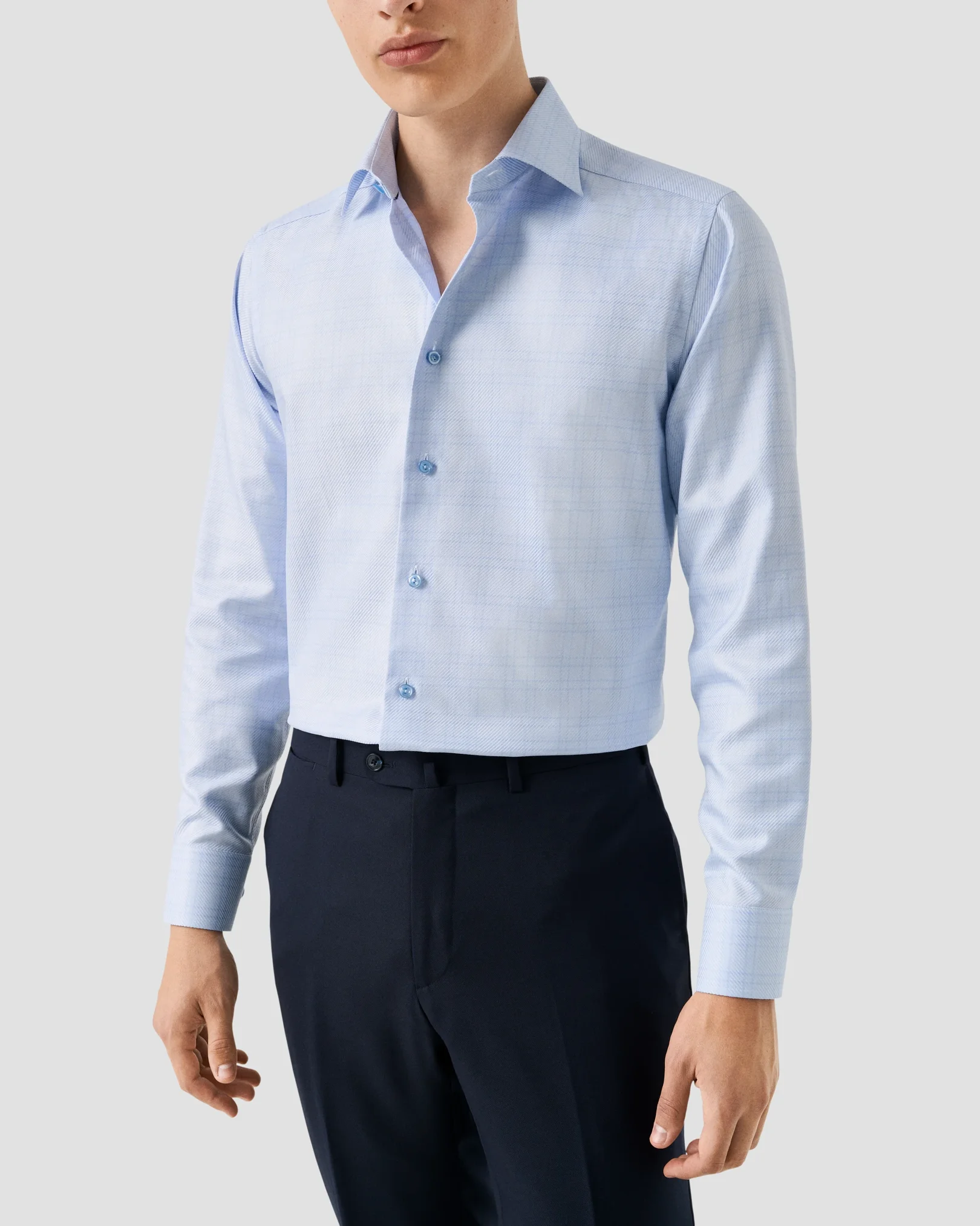 Eton - check king twill shirt