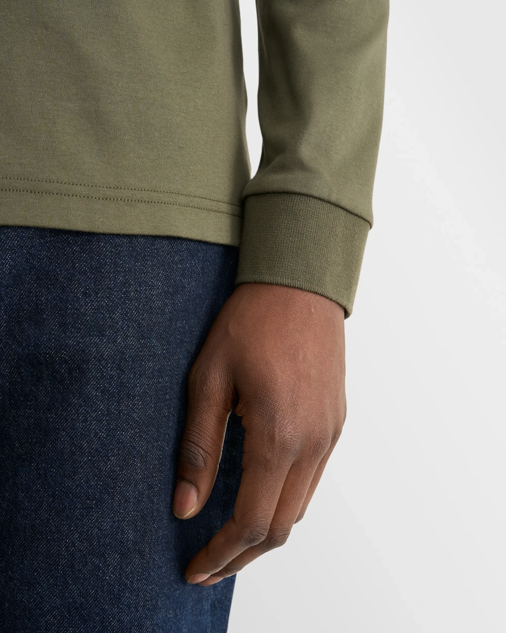 Eton - dark green interlock polo shirt