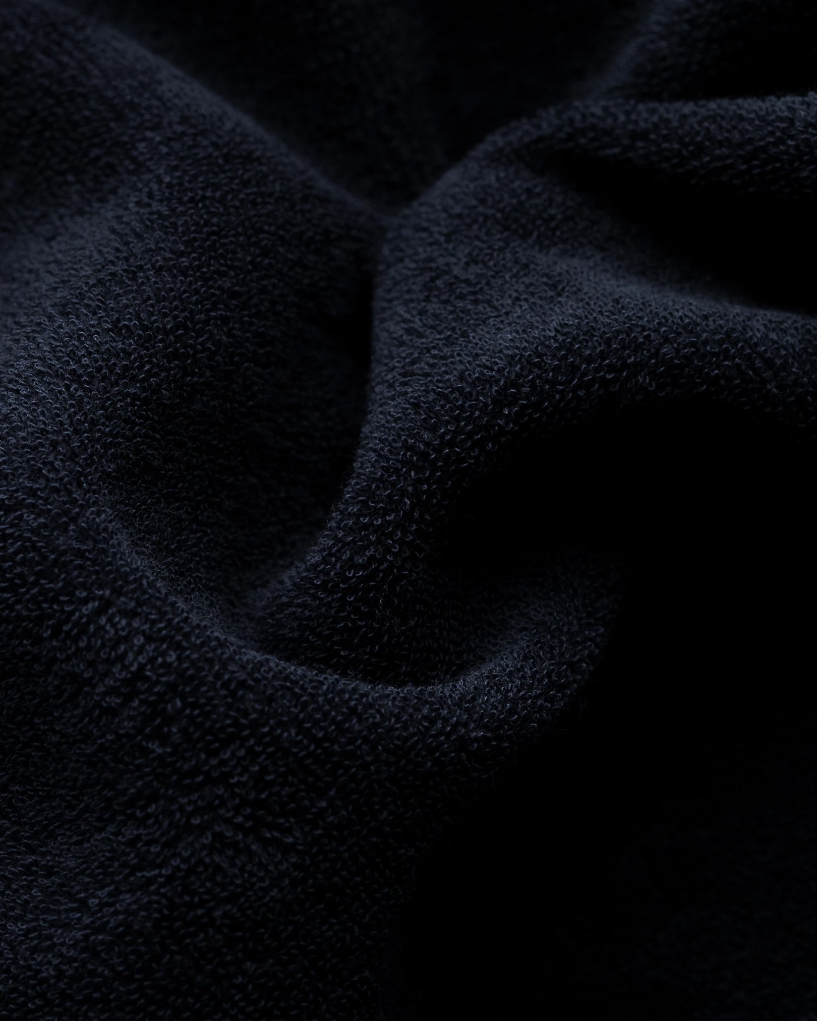 Eton - dark blue jerseyterryfrotte turn down short terry terry