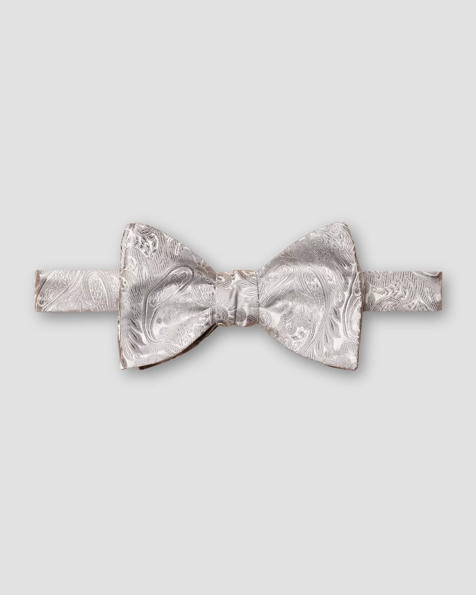 Eton - light grey jacquard silk bow tie