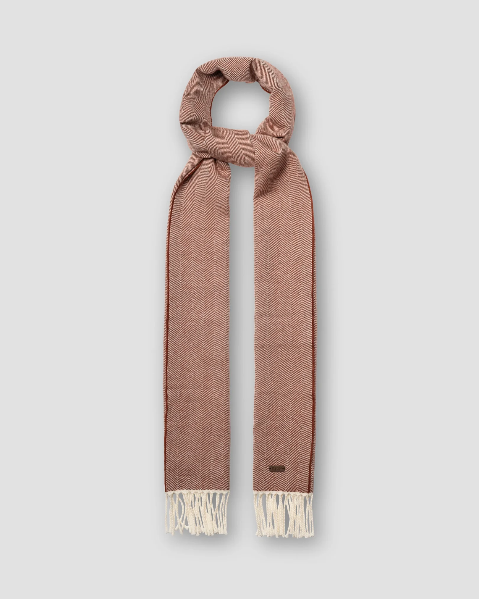 Eton - orange herringbone merino wool scarf