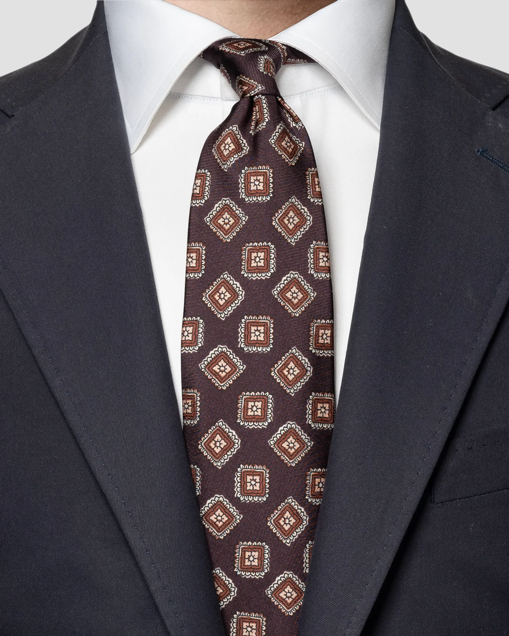 Eton - silk tie dark purple
