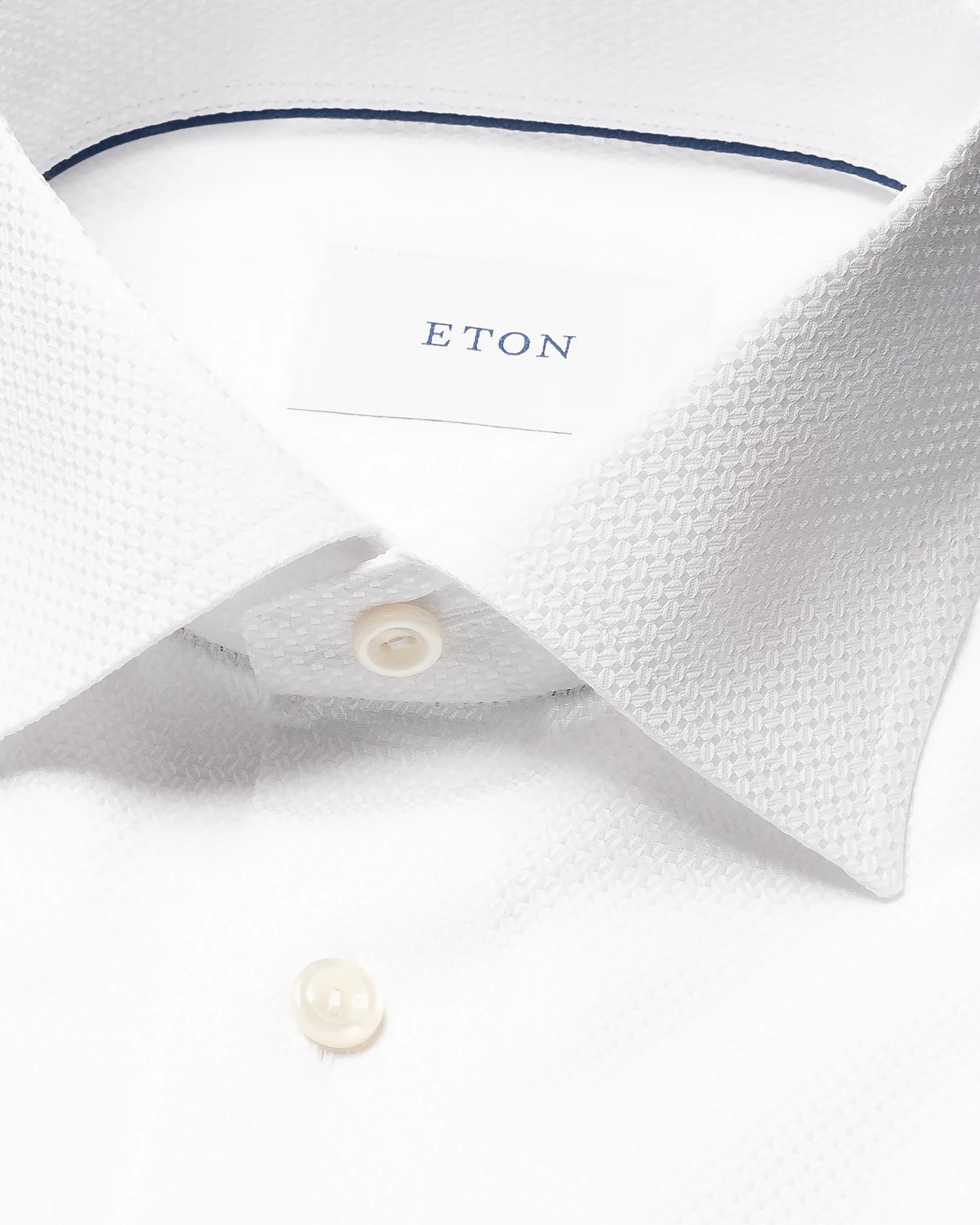 Eton - white semi solid dobby shirt