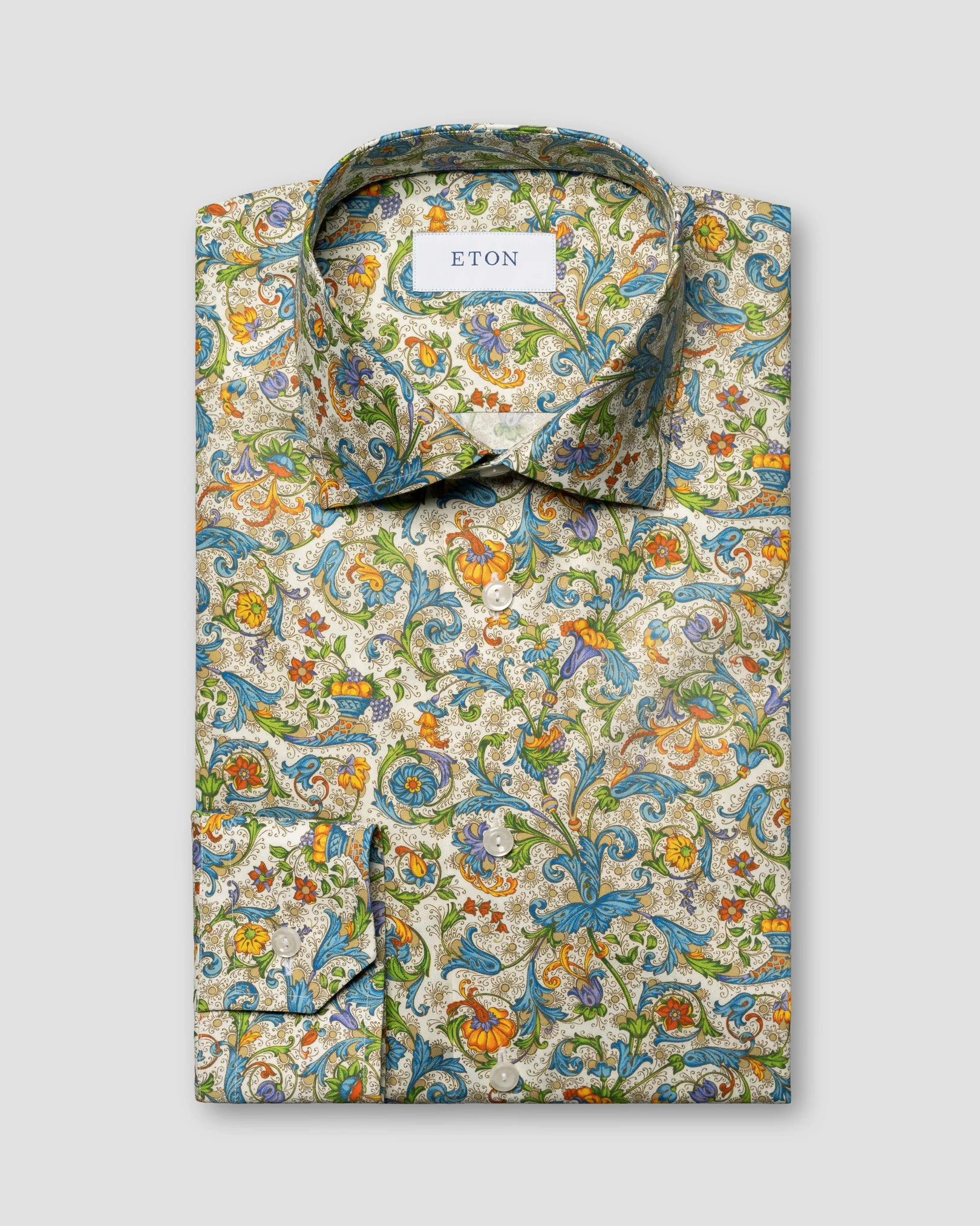 Eton - multi colored twill shirt