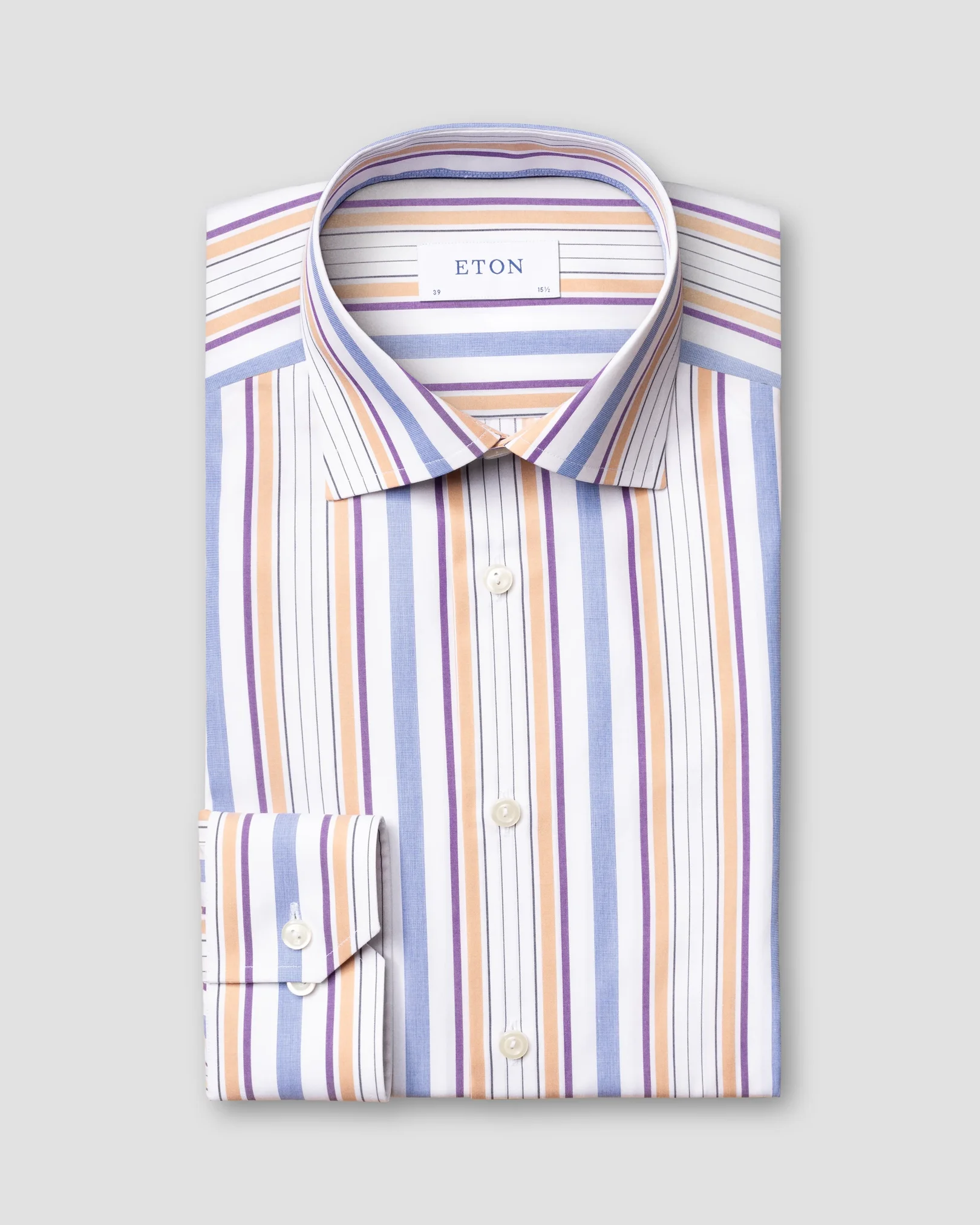 Eton - multi colored striped twill shirt