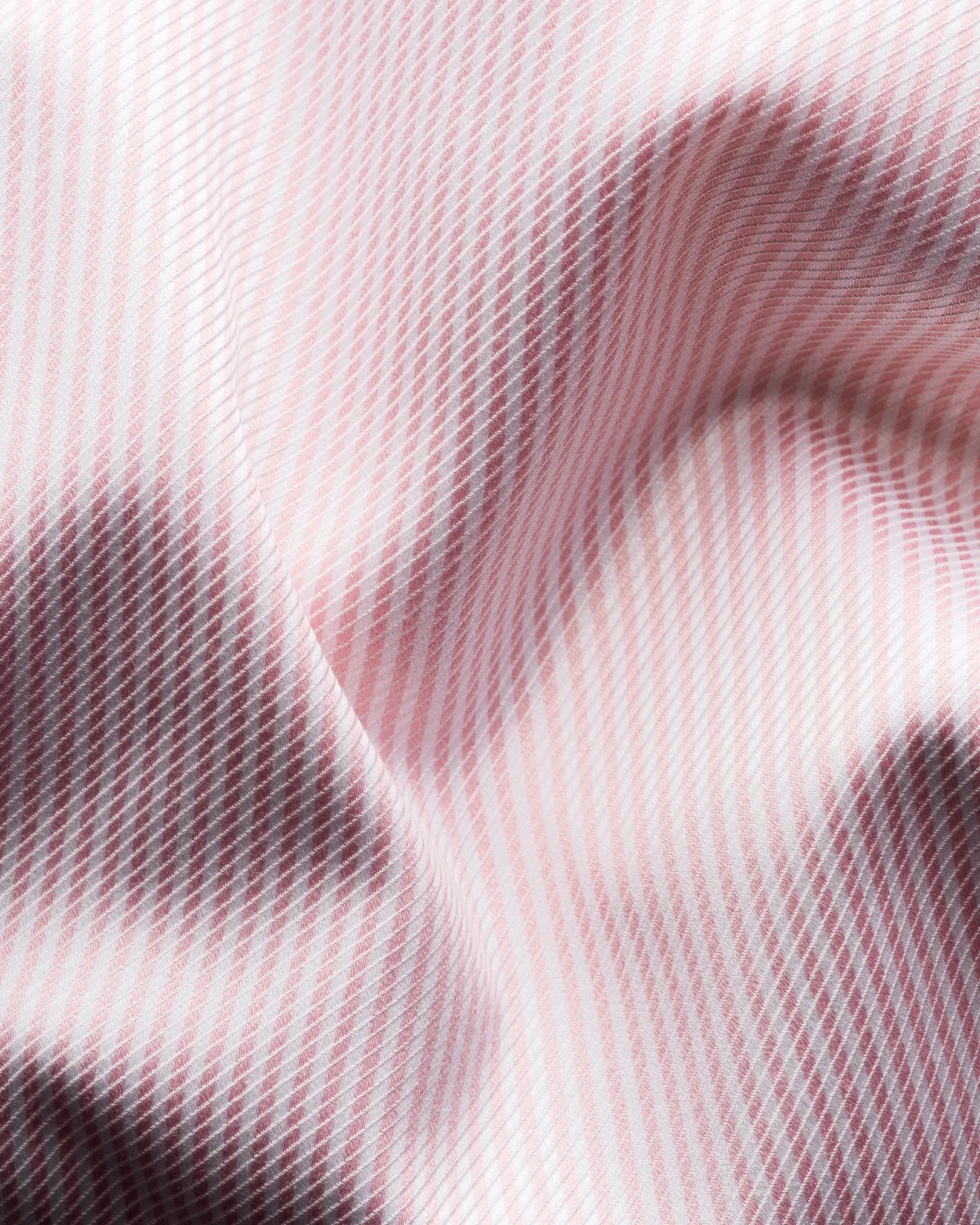 Eton - striped pink twill shirt