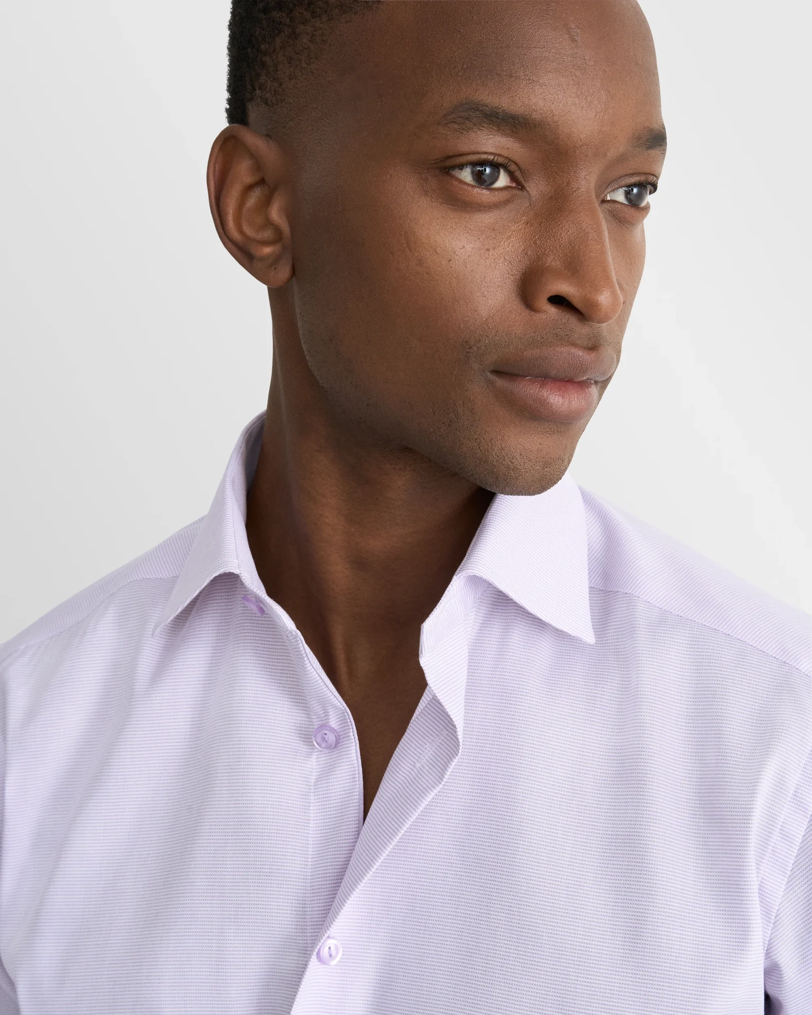 Eton - light purple twill shirt