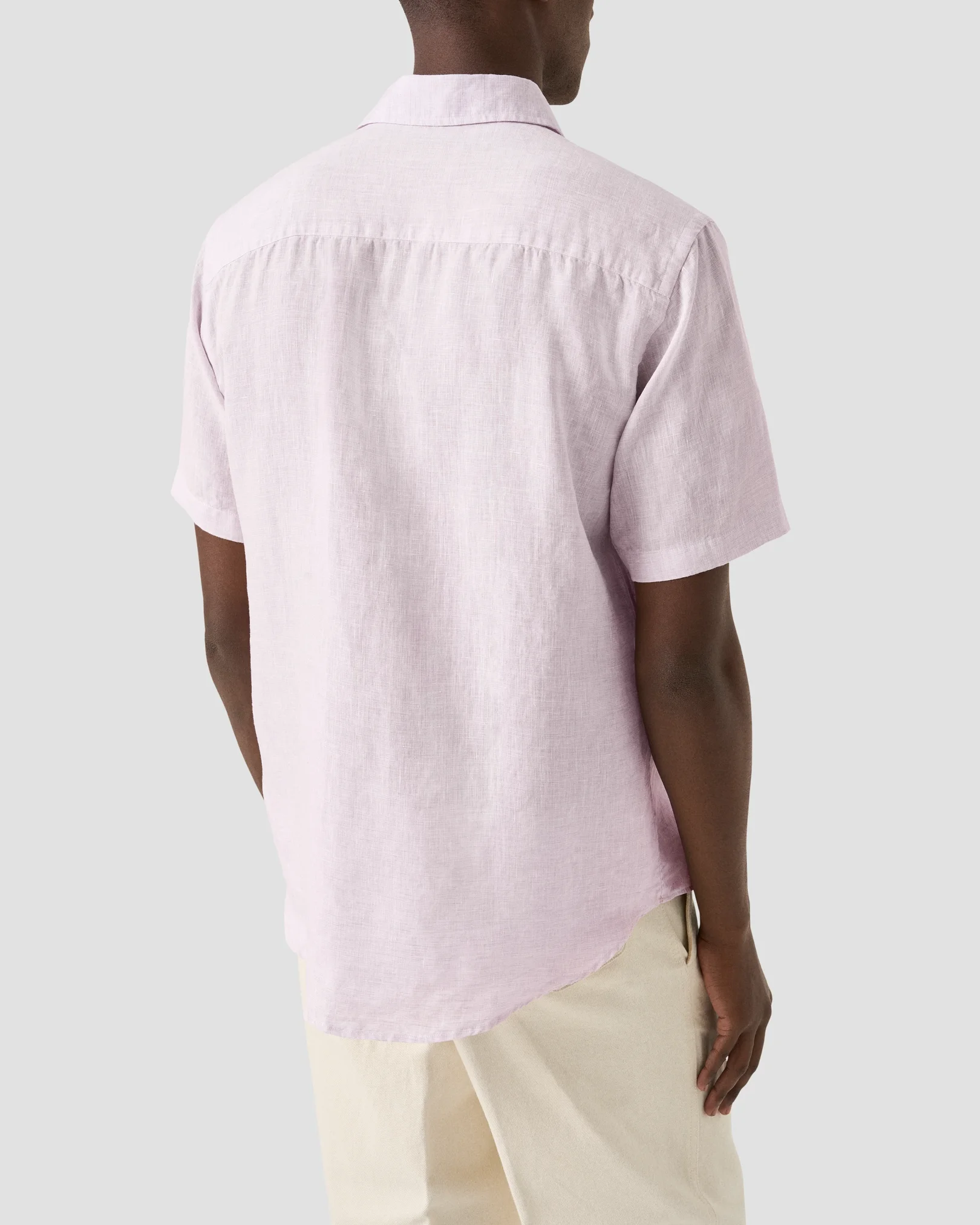 Eton - solid linen short sleeve shirt 261