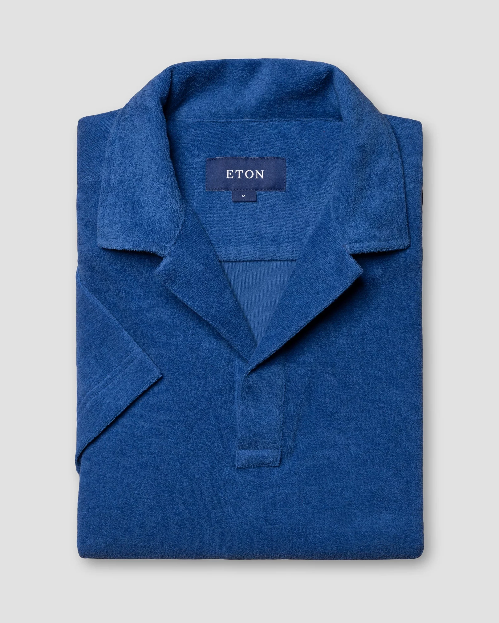 Eton - blue popover terry shirt