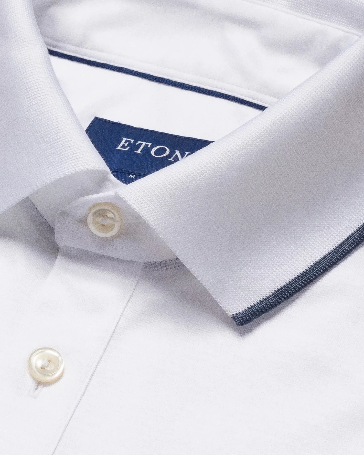 Weißes Jerseyhemd aus Filo di Scozia – Kurzarm
