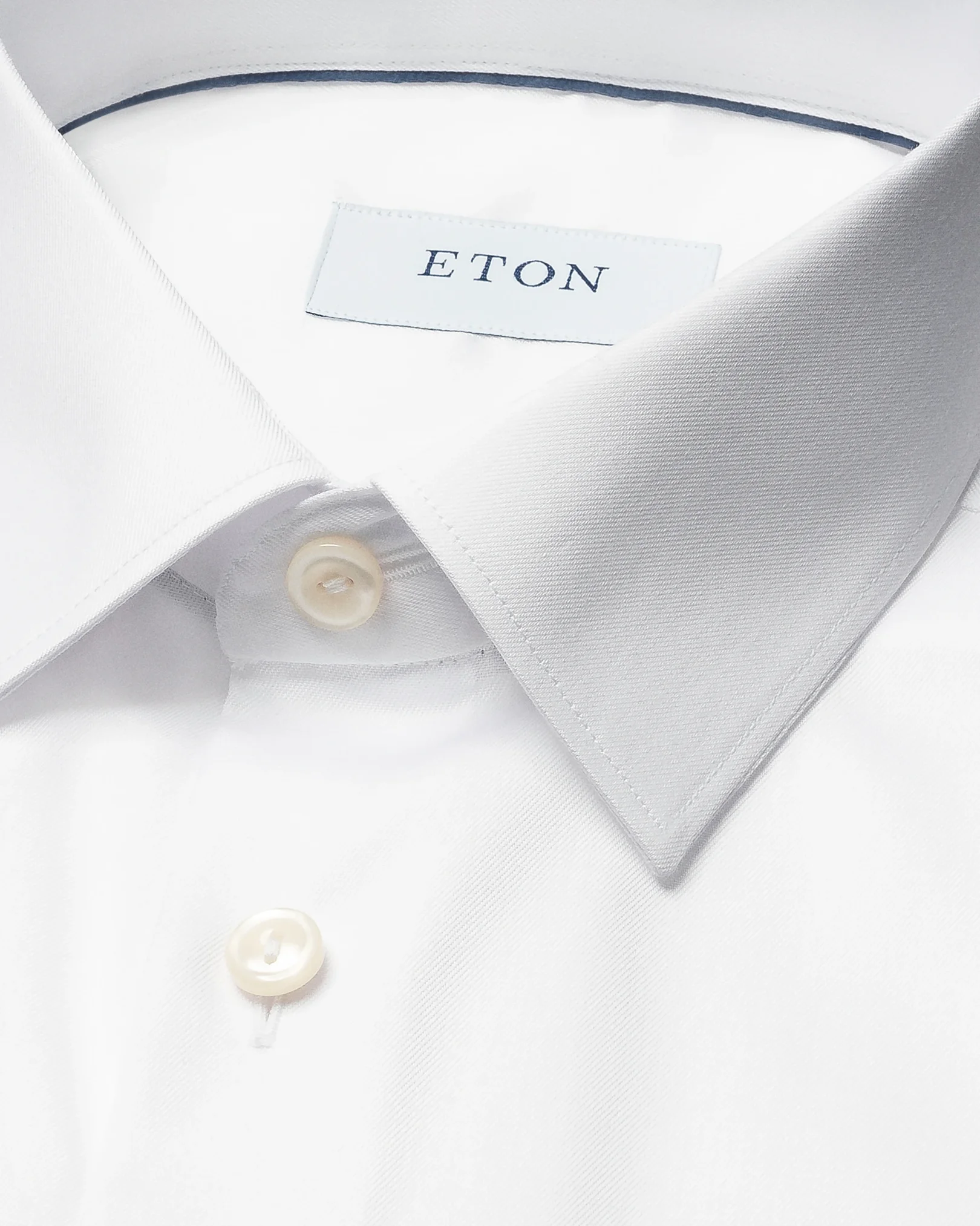 Eton - white solid twill shirt